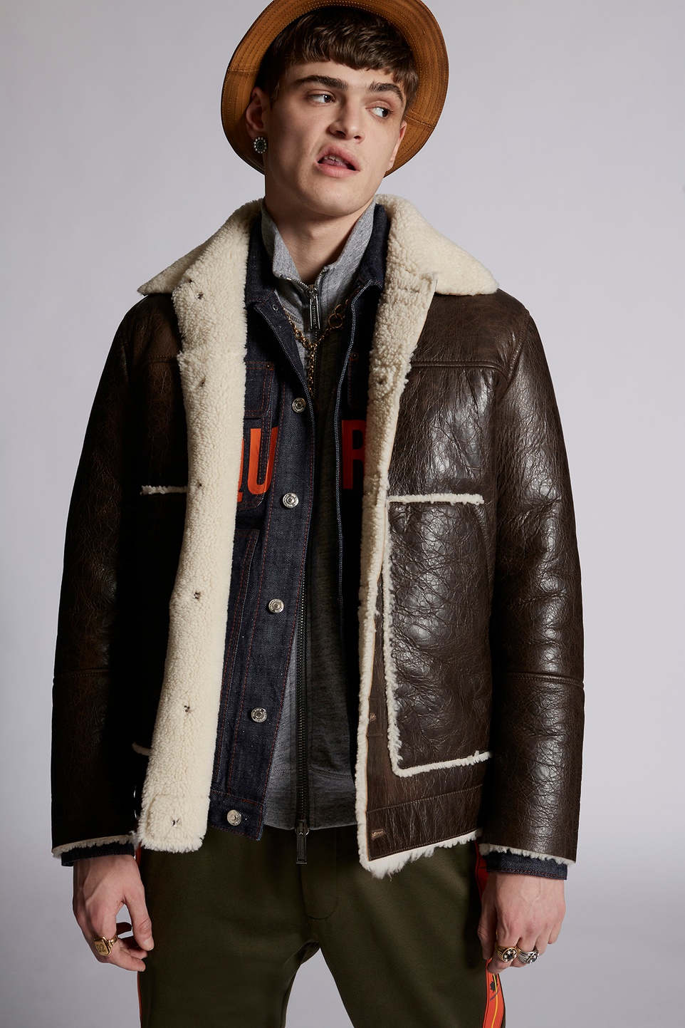 Dsquared Lamp Leatherjacket Brown