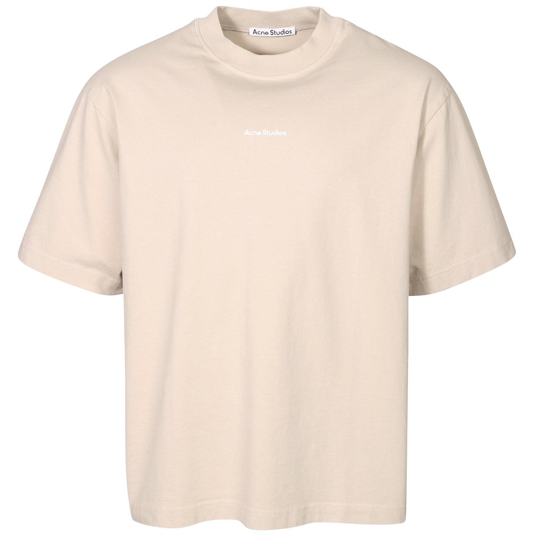 ACNE STUDIOS Loose Fit Stamp T-Shirt in Champagne Beige S