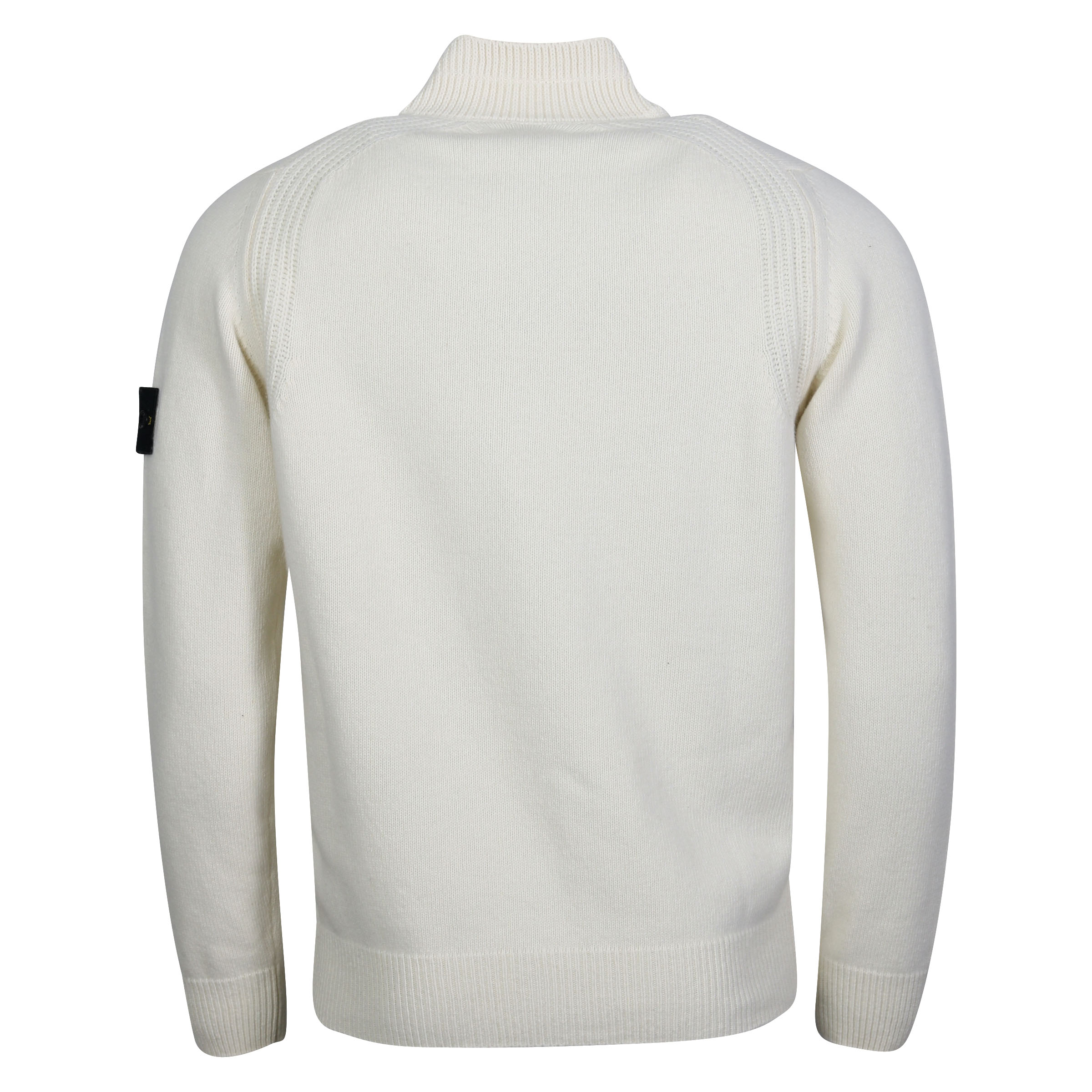 Stone Island Zip/Button Knit Troyer Off White 3XL