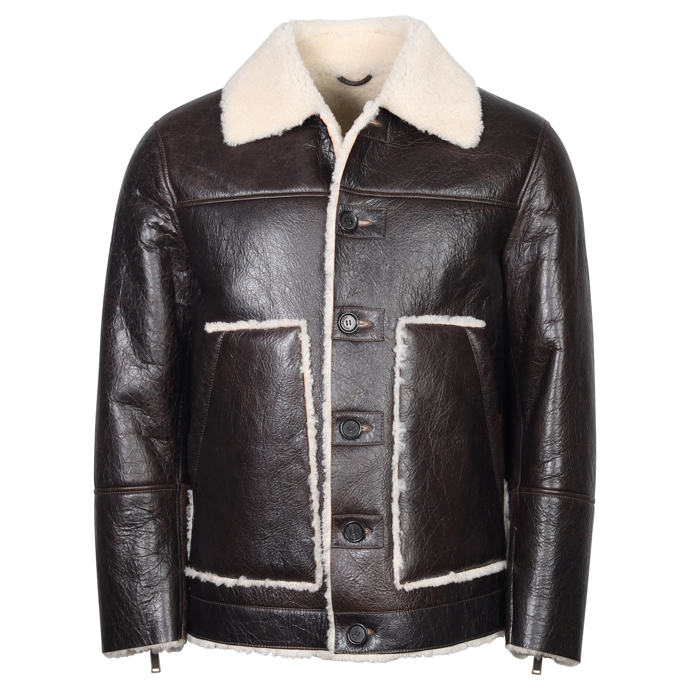 Dsquared Lamp Leatherjacket Brown