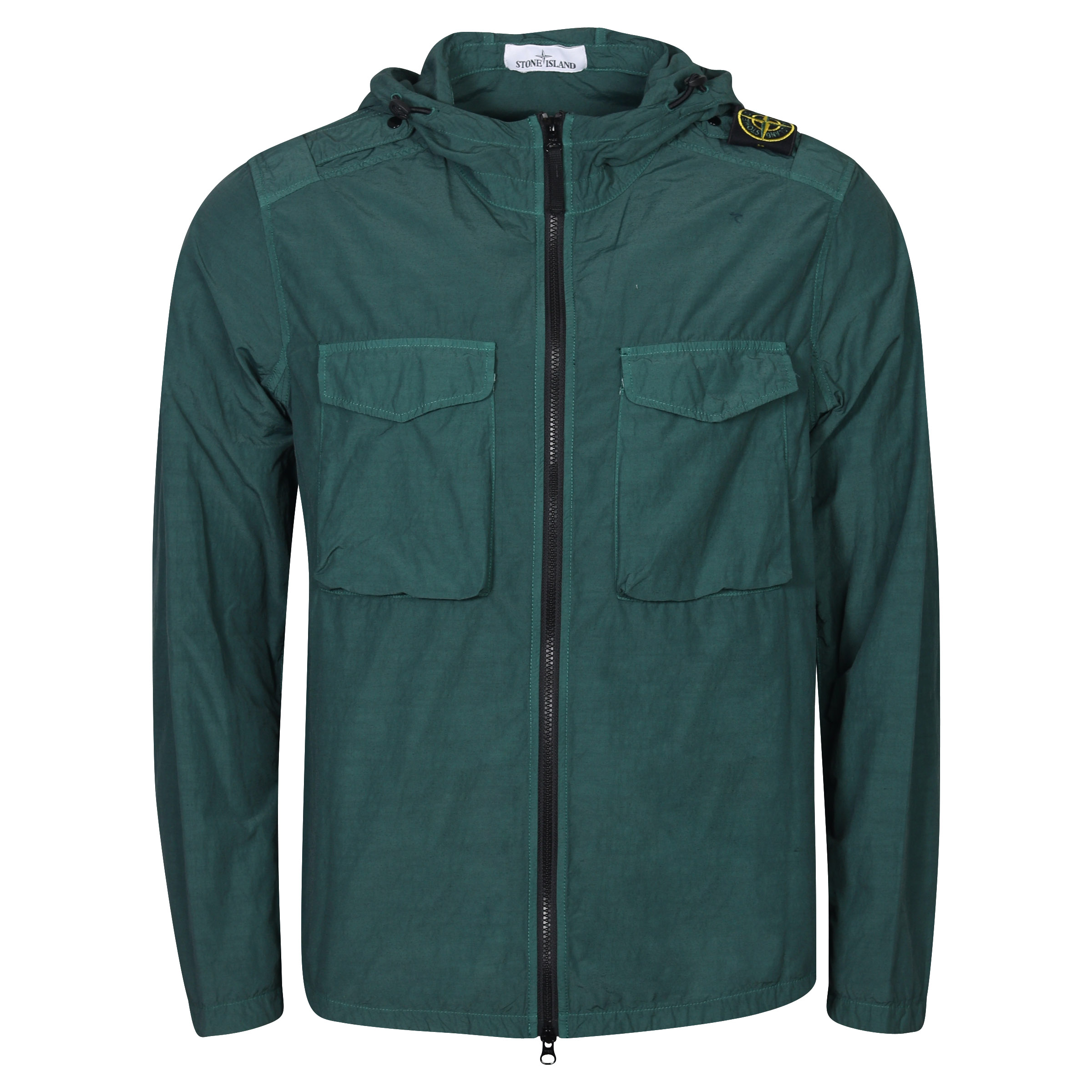 Stone Island Hooded Overshirt Petrol