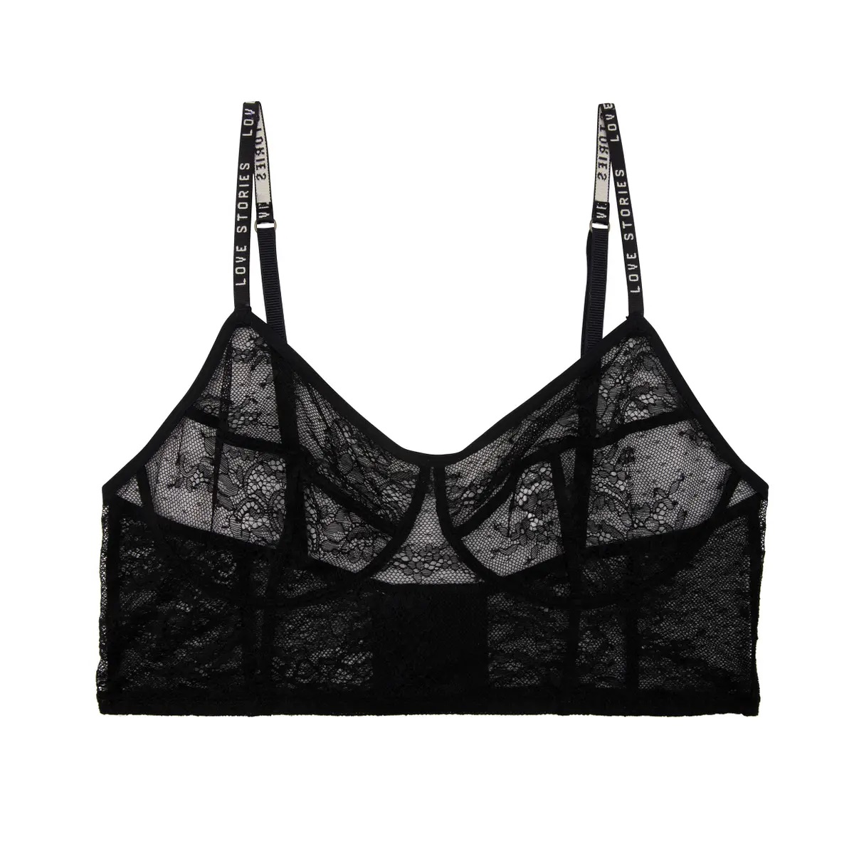 Love Stories Bra Bralette Celia Black 75C/D