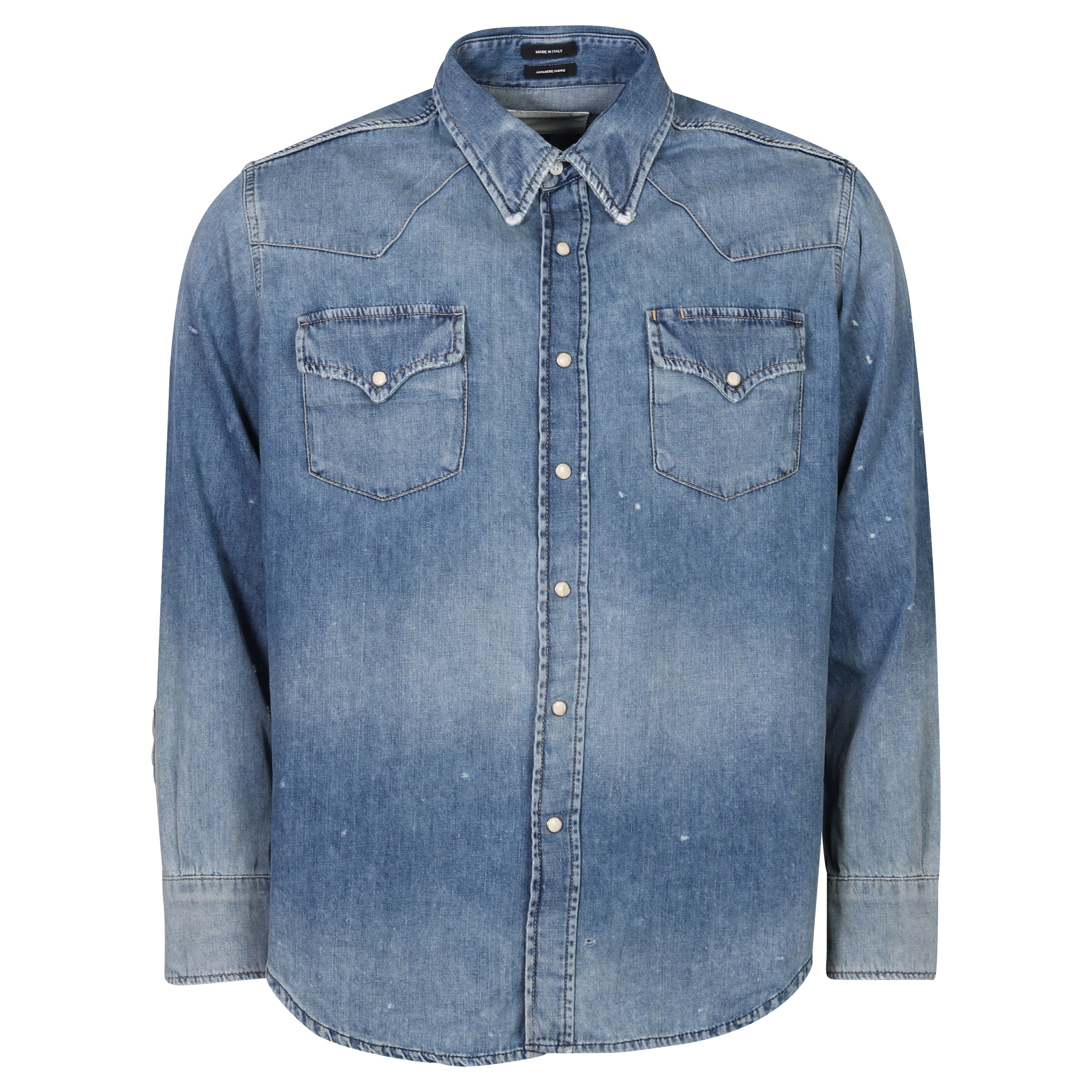R13 Freddie Cowboy Denim Shirt Chester Blue R13 Freddie Cowboy Denim Shirt Chester Blue
