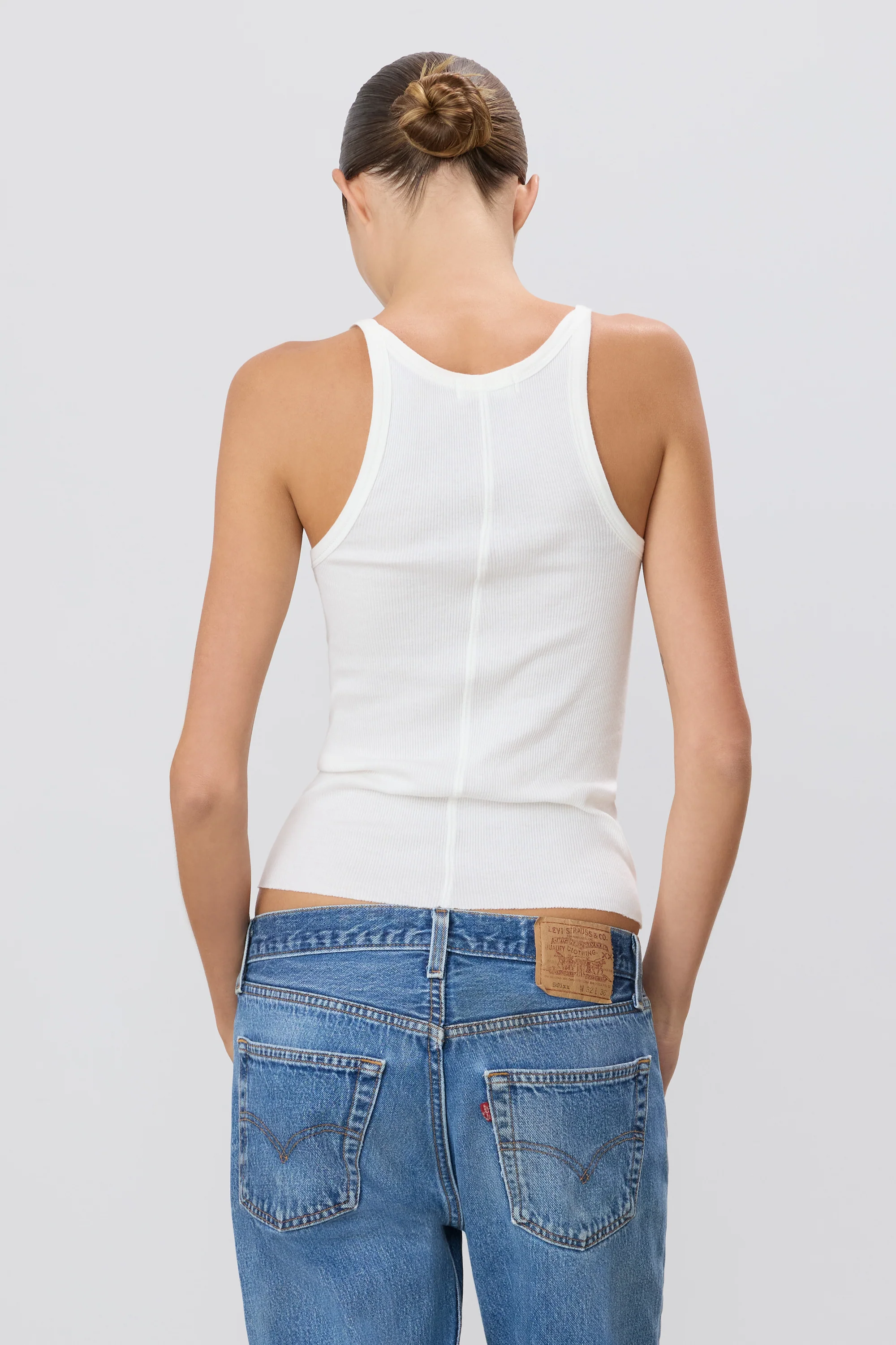 ÉTERNE Rib Tank Top in Ivory ÉTERNE Rib Tank Top in Ivory XL