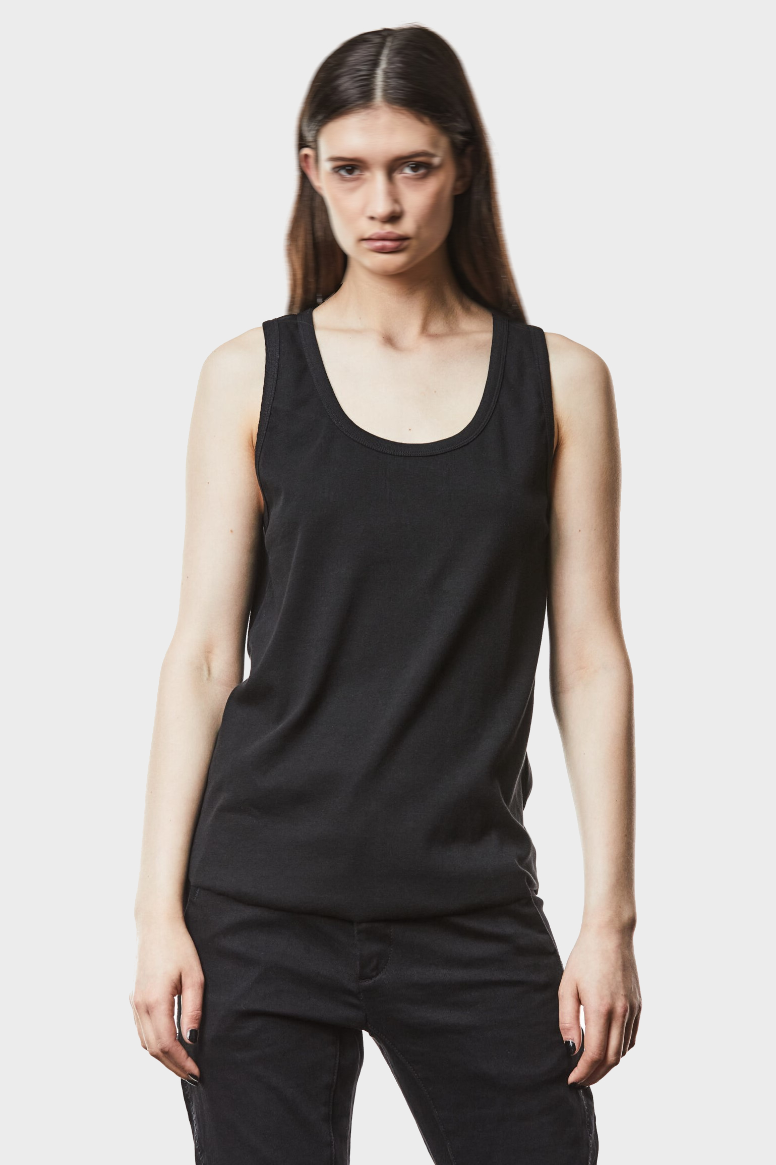 THOM KROM Rib Tank Top in Black THOM KROM Rib Tank Top in Black