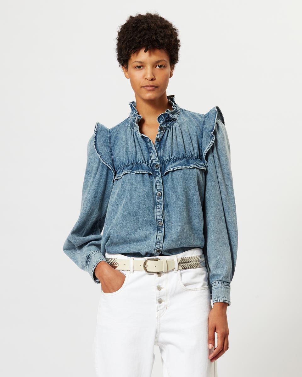 ISABEL MARANT ÉTOILE Idety Shirt in Light Blue FR40 / DE38