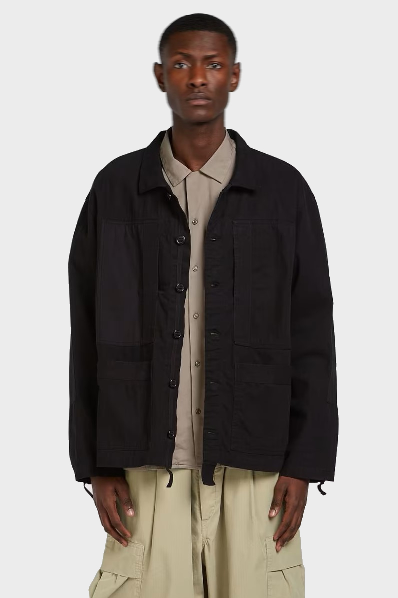 APPLIED ART FORMS Worker Jacket in Black APPLIED ART FORMS Worker Jacket in Black