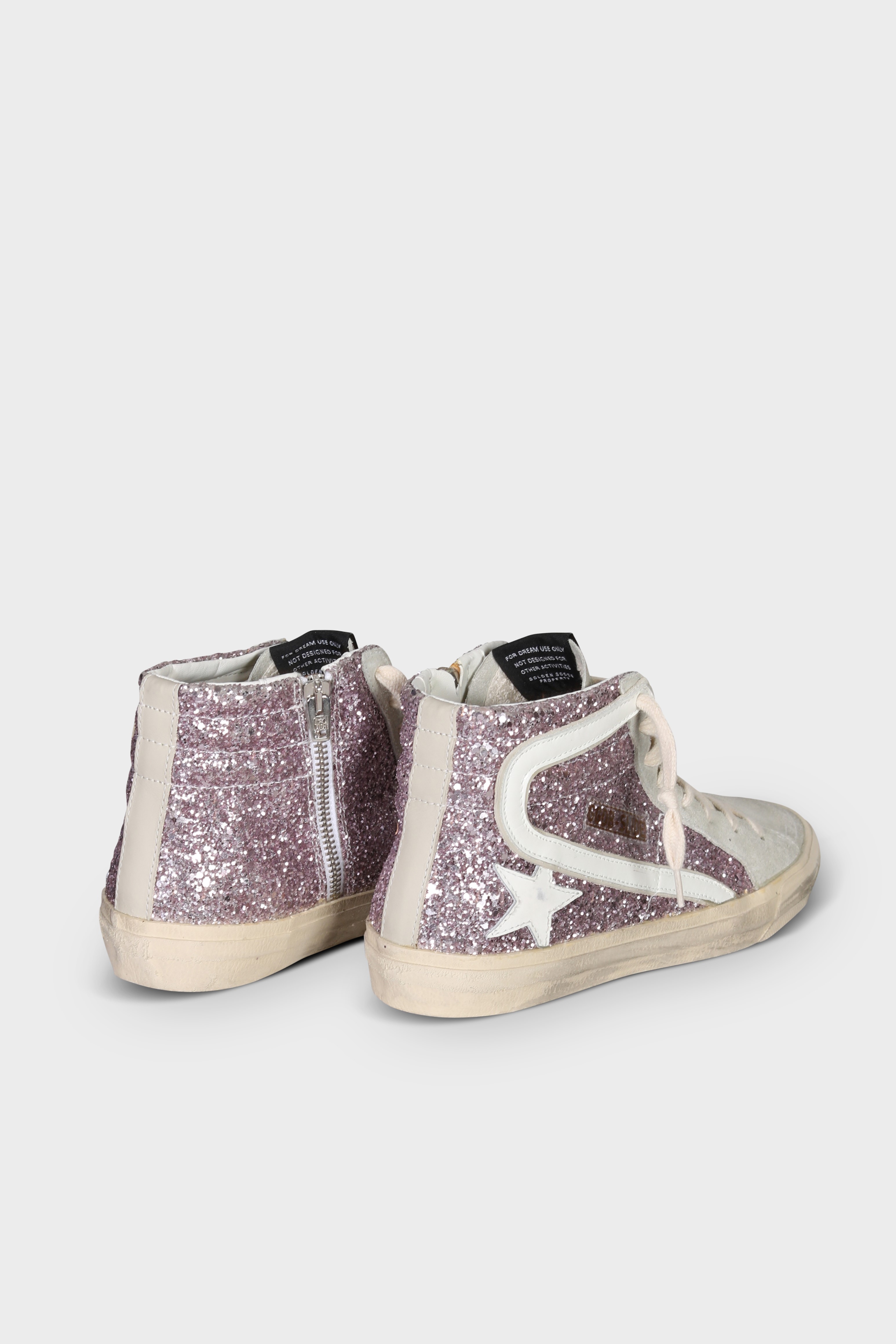 GOLDEN GOOSE Slide Glitter in Light Pink
