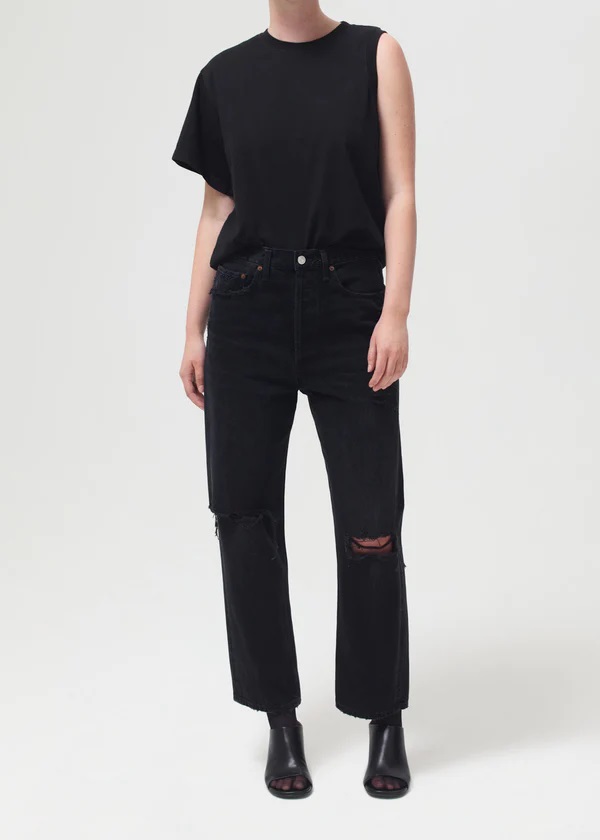 Agolde Jeans 90s Cropped in Black/Bauhaus Washed W 24