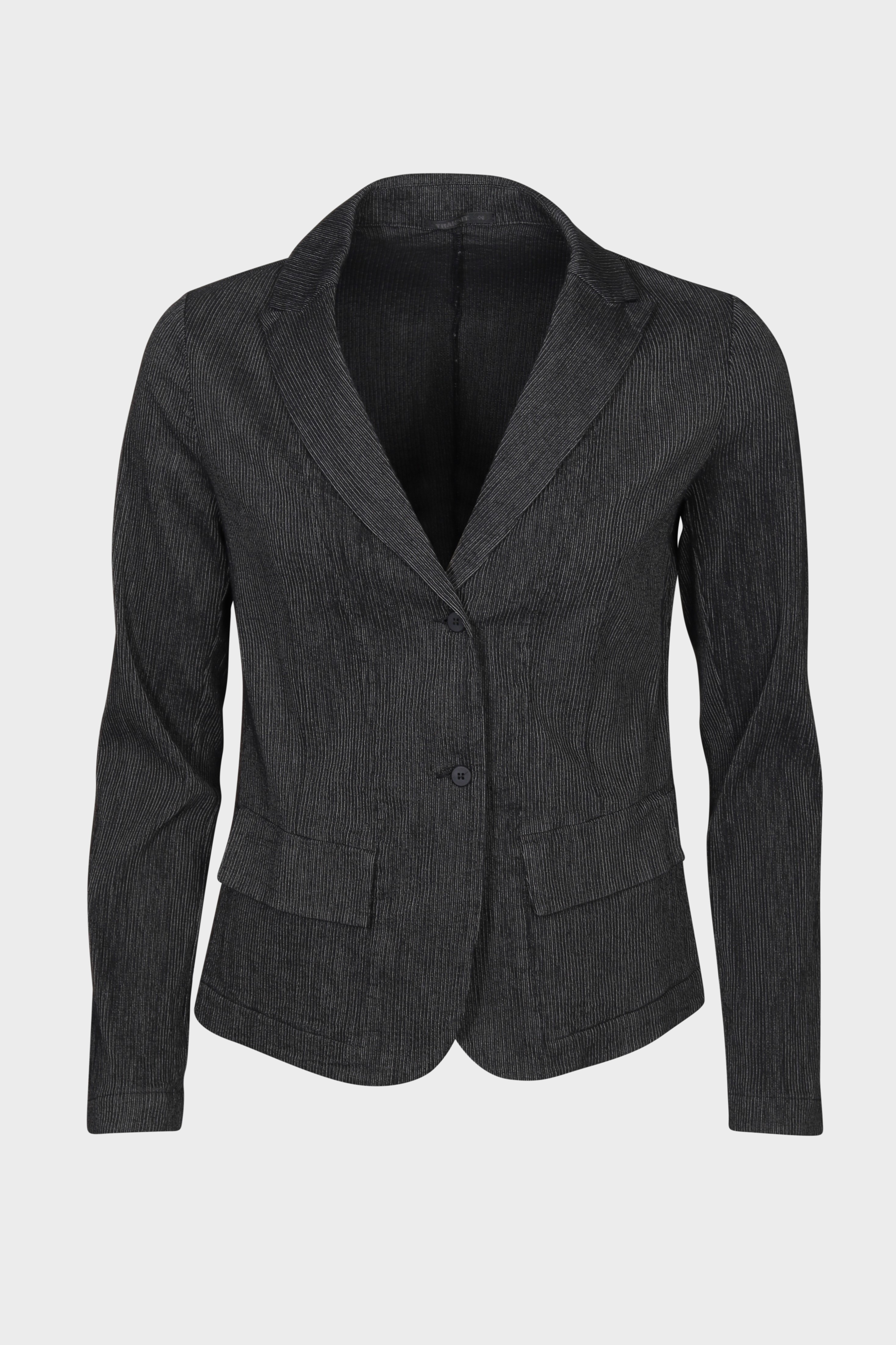 TRANSIT PAR SUCH Pinstripe Blazer in Black