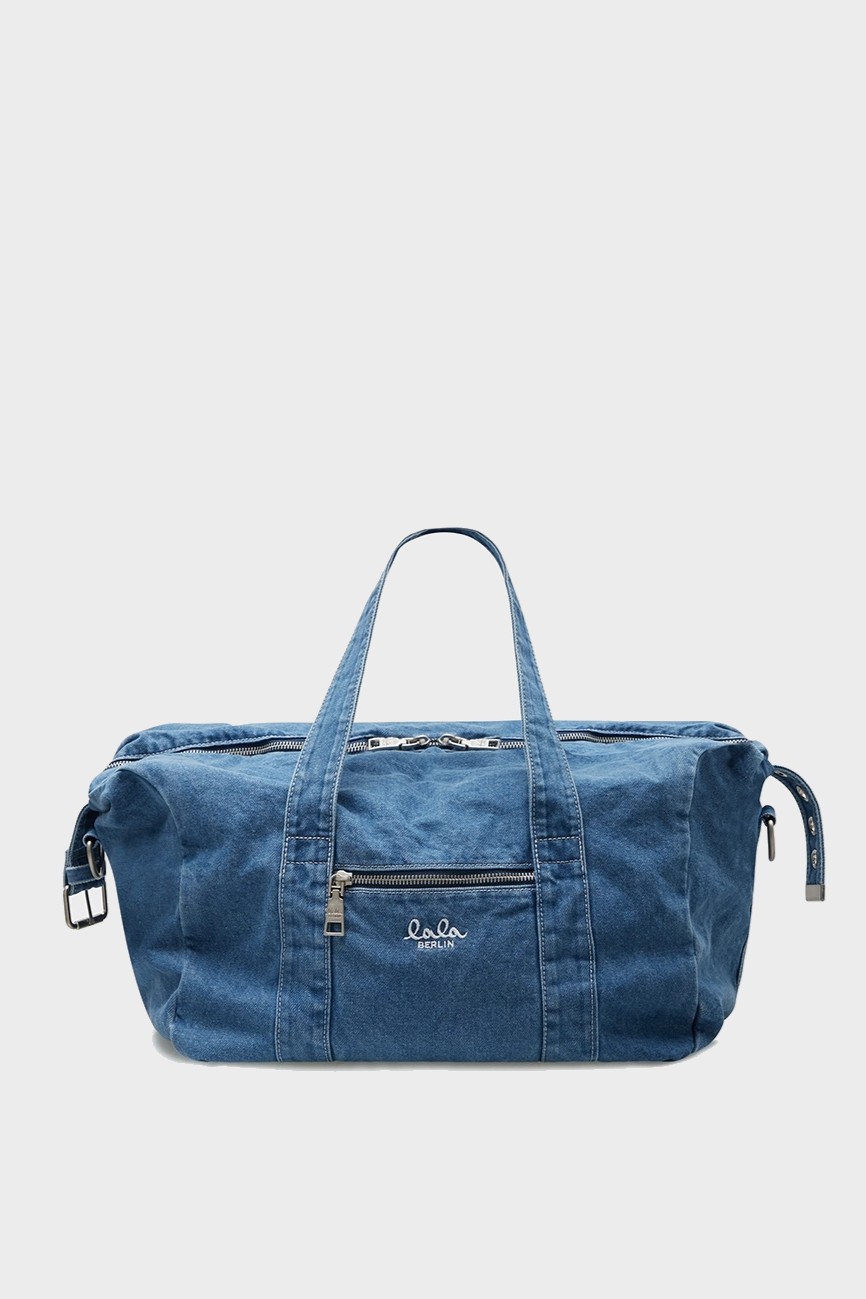 LALA BERLIN Big Denim Bag in Washed Blue