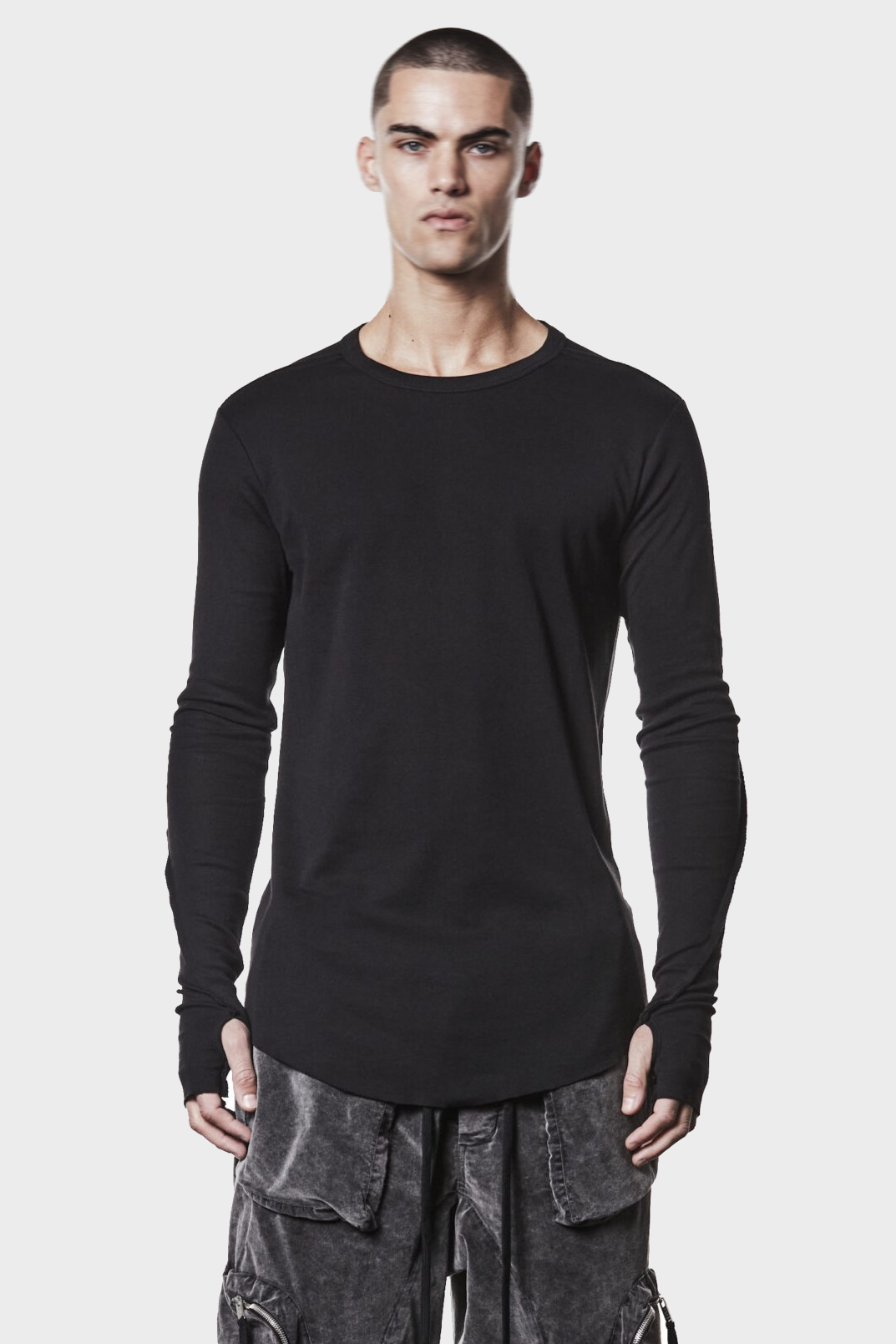 THOM KROM Slim Fit Longsleeve in Black