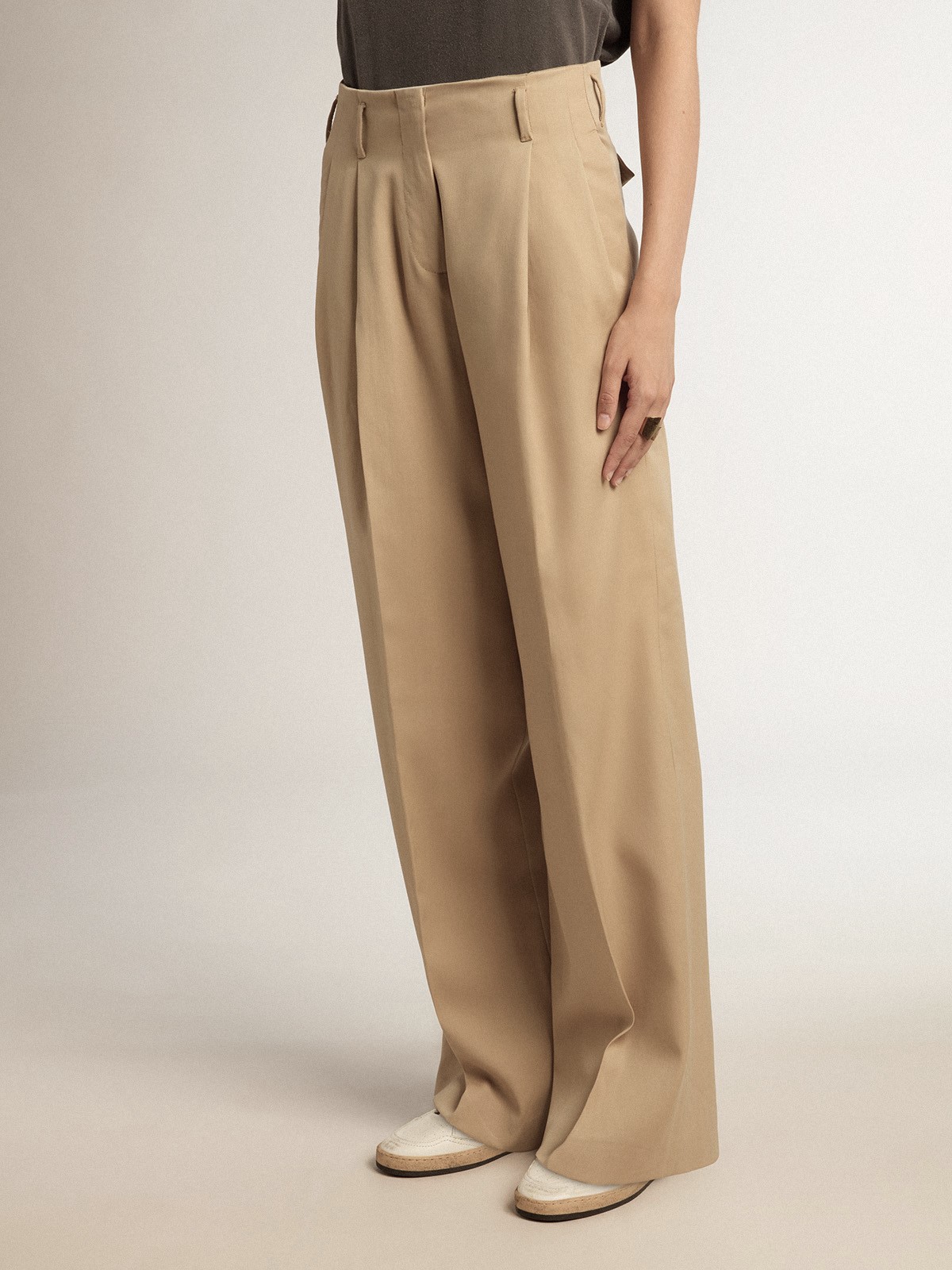 GOLDEN GOOSE Pant Flavia in Sand
