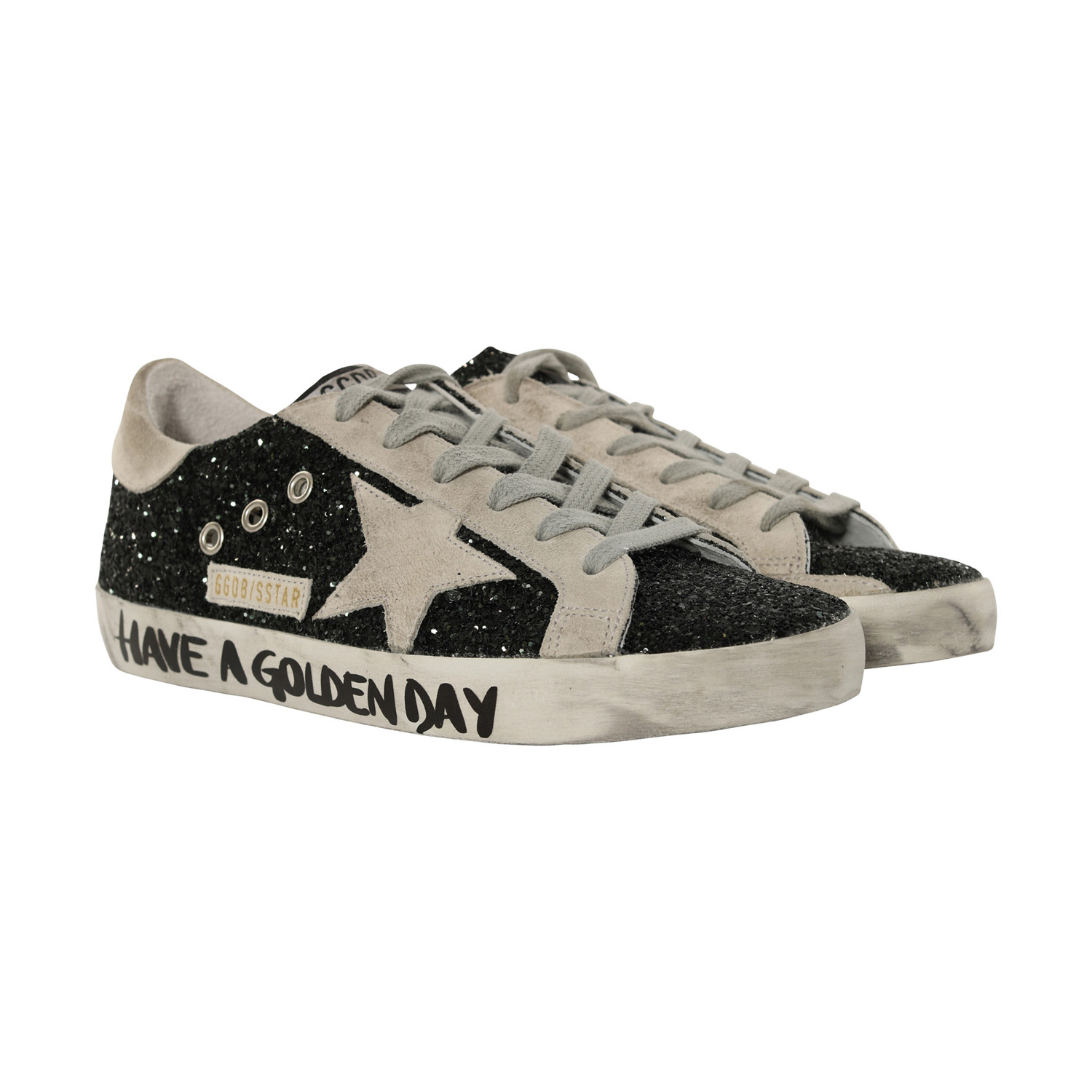 Golden Goose Sneaker Superstar Black Glitter