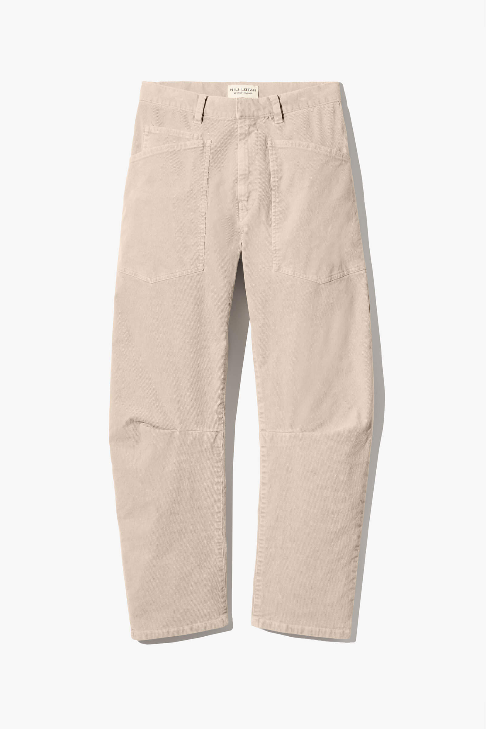 NILI LOTAN Shon Corduroy Pant in Travertine