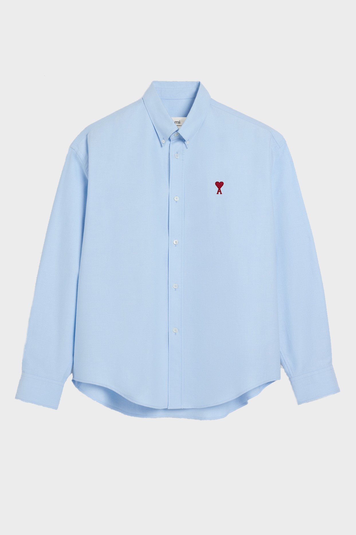 AMI PARIS de Coeur Boxy Fit Shirt in Sky Blue XS