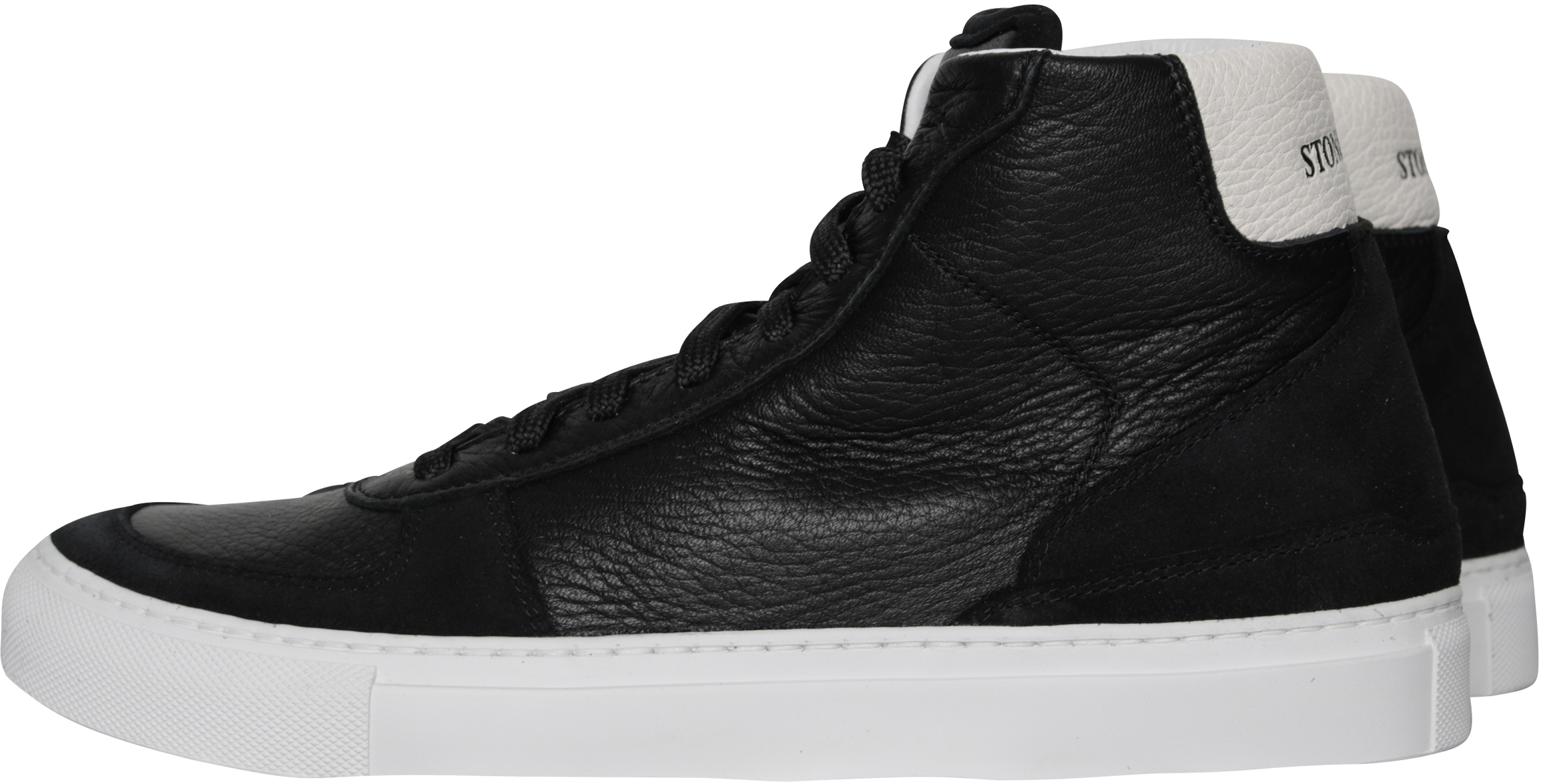 Stone Island High Top Sneaker schwarz/weiß