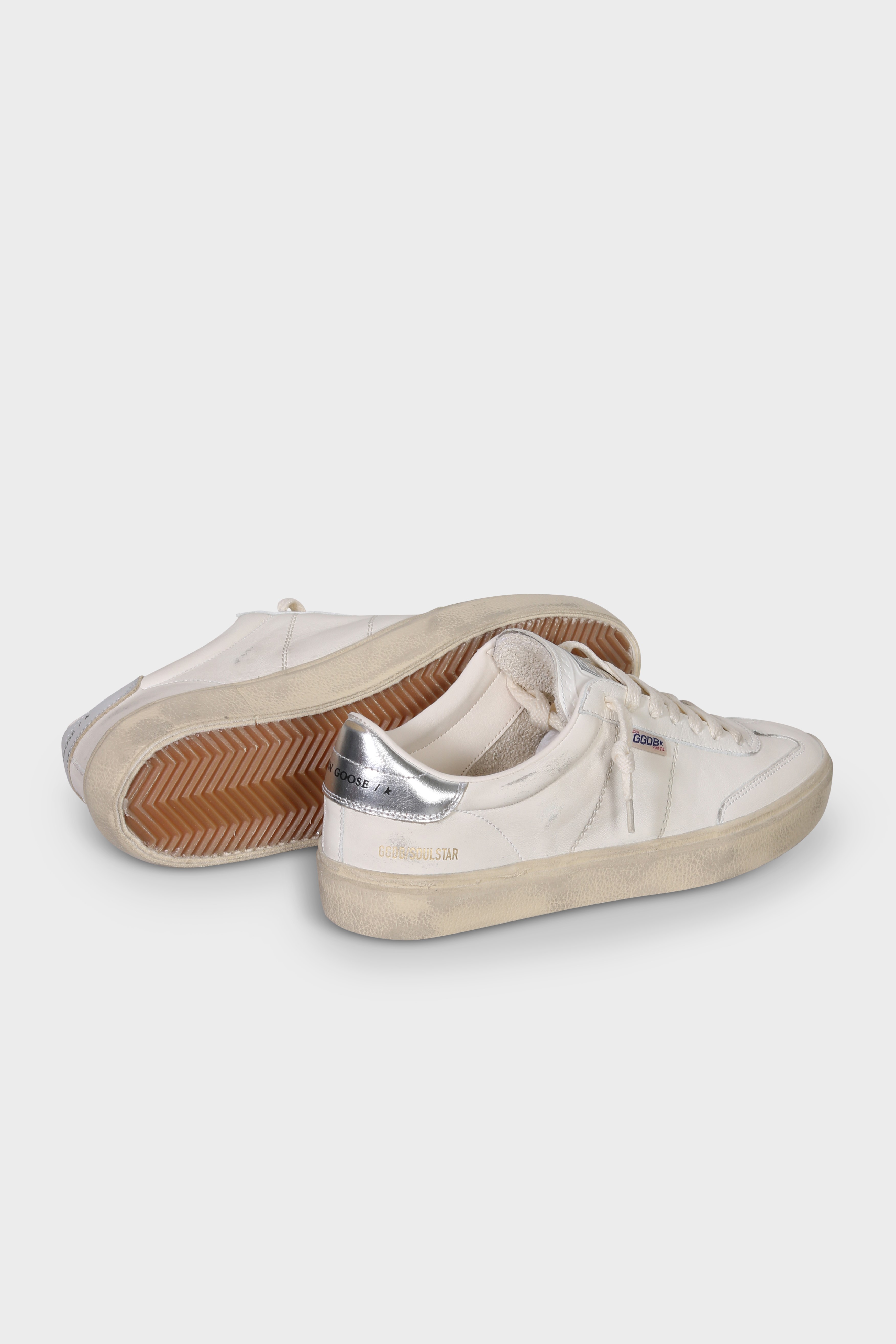 GOLDEN GOOSE Soul-Star in White/Silver
