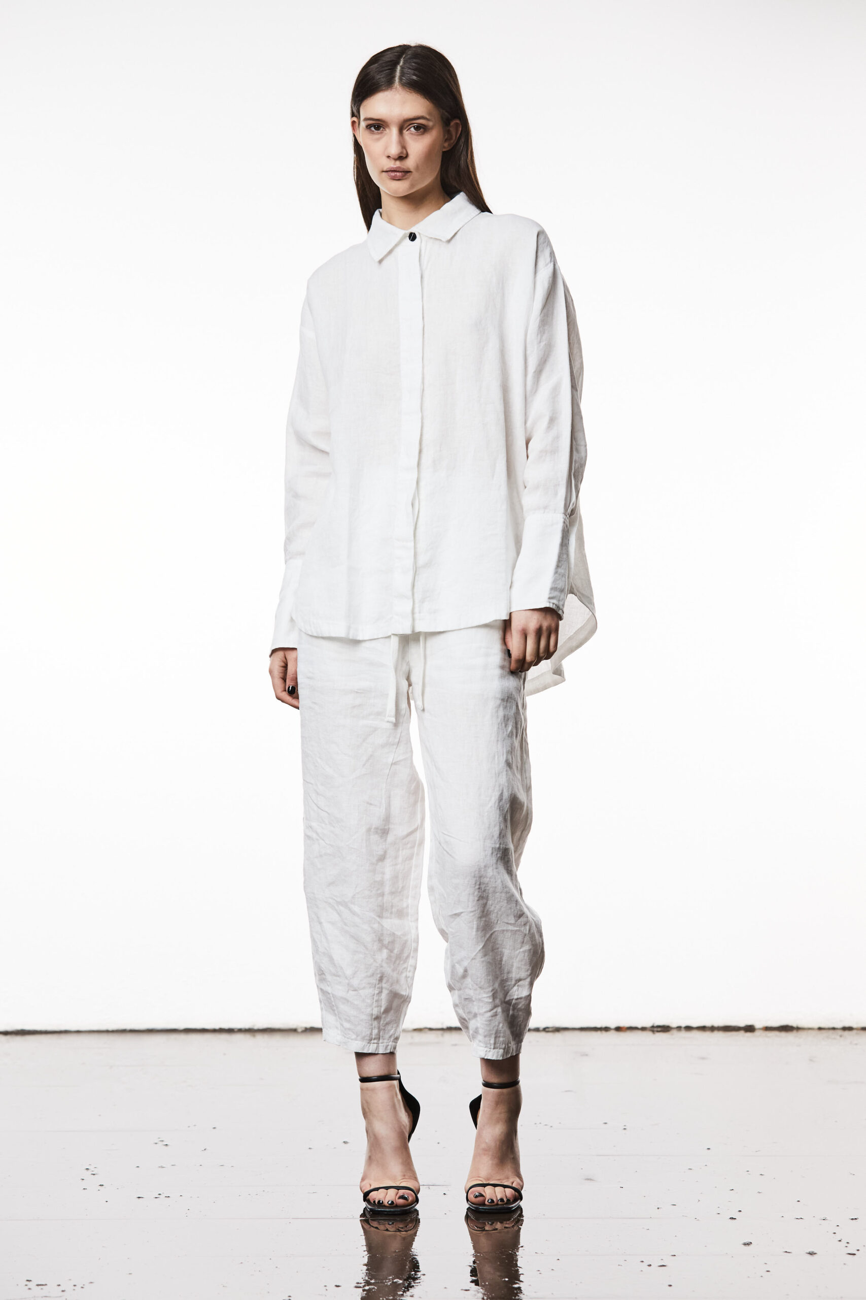 THOM KROM Linen Blouse in Offwhite THOM KROM Linen Blouse in Offwhite