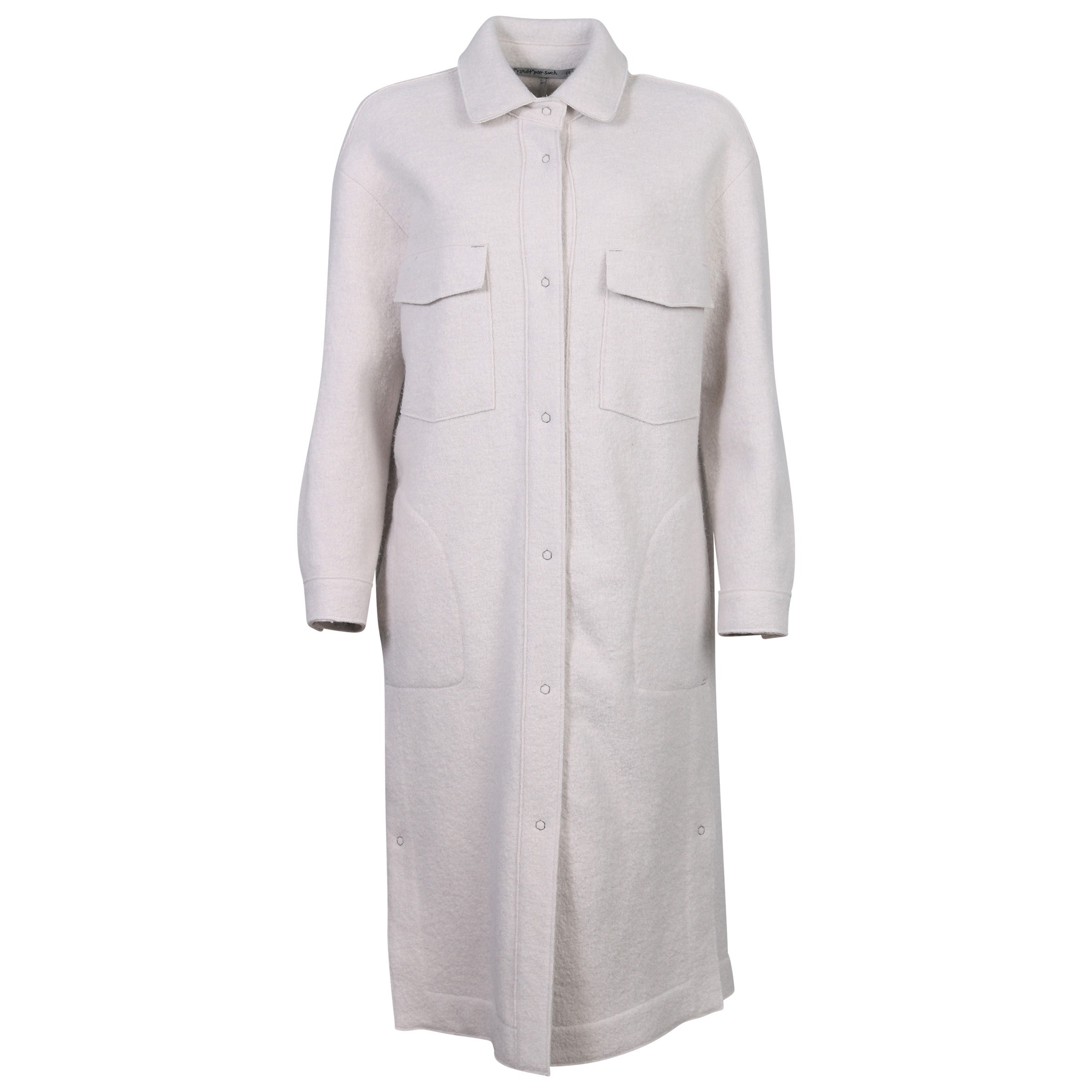Transit Par Such Overshirt Coat in Ecru