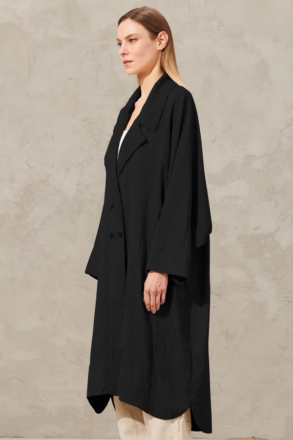 TRANSIT PAR SUCH Light SilkTrench in Black XS