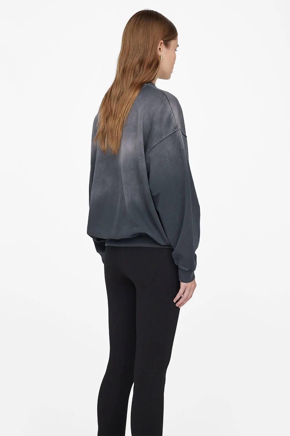 Anine Bing Jaci Sweatshirt Myth Paris in Washed Black S