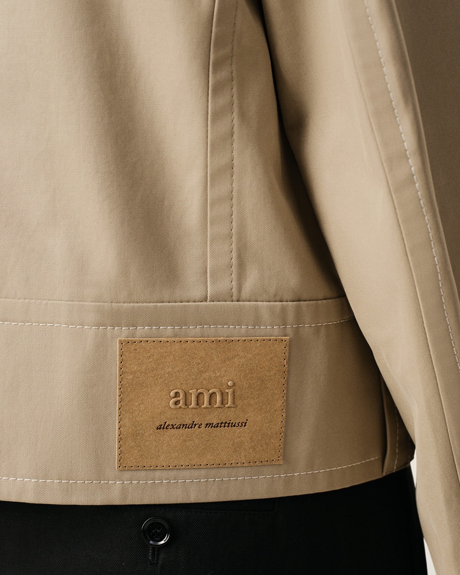AMI PARIS Cropped Jacket in Beige L