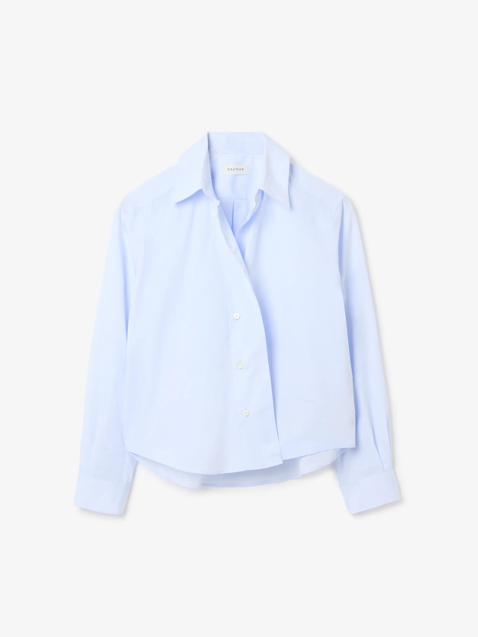 DAGMAR Cropped Shirt in Light Blue
