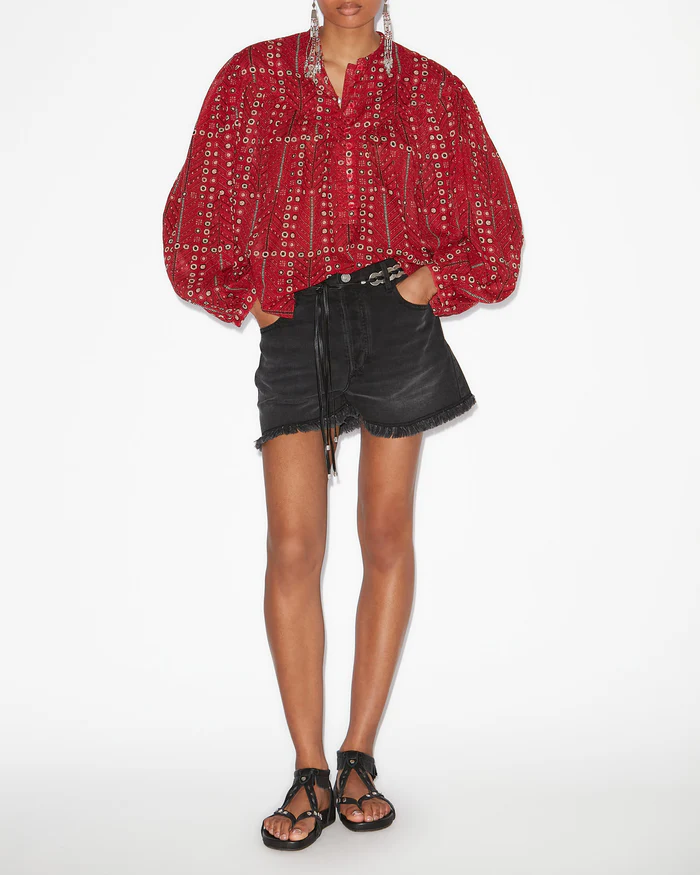 ISABEL MARANT ÉTOILE Salika Top in Red ISABEL MARANT ÉTOILE Salika Top in Red
