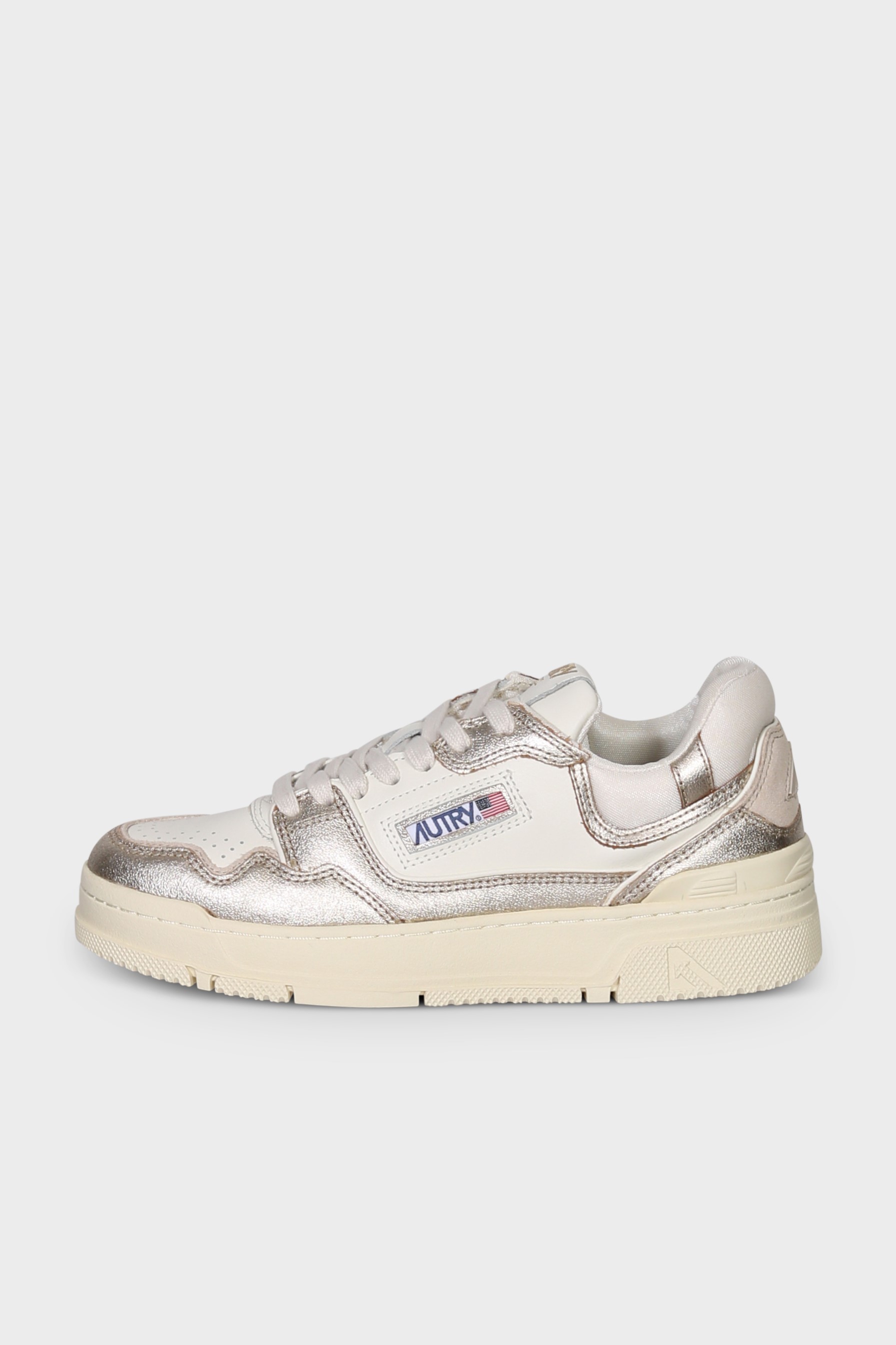 AUTRY ACTION SHOES Clc Low Sneaker in White/Platinum 41
