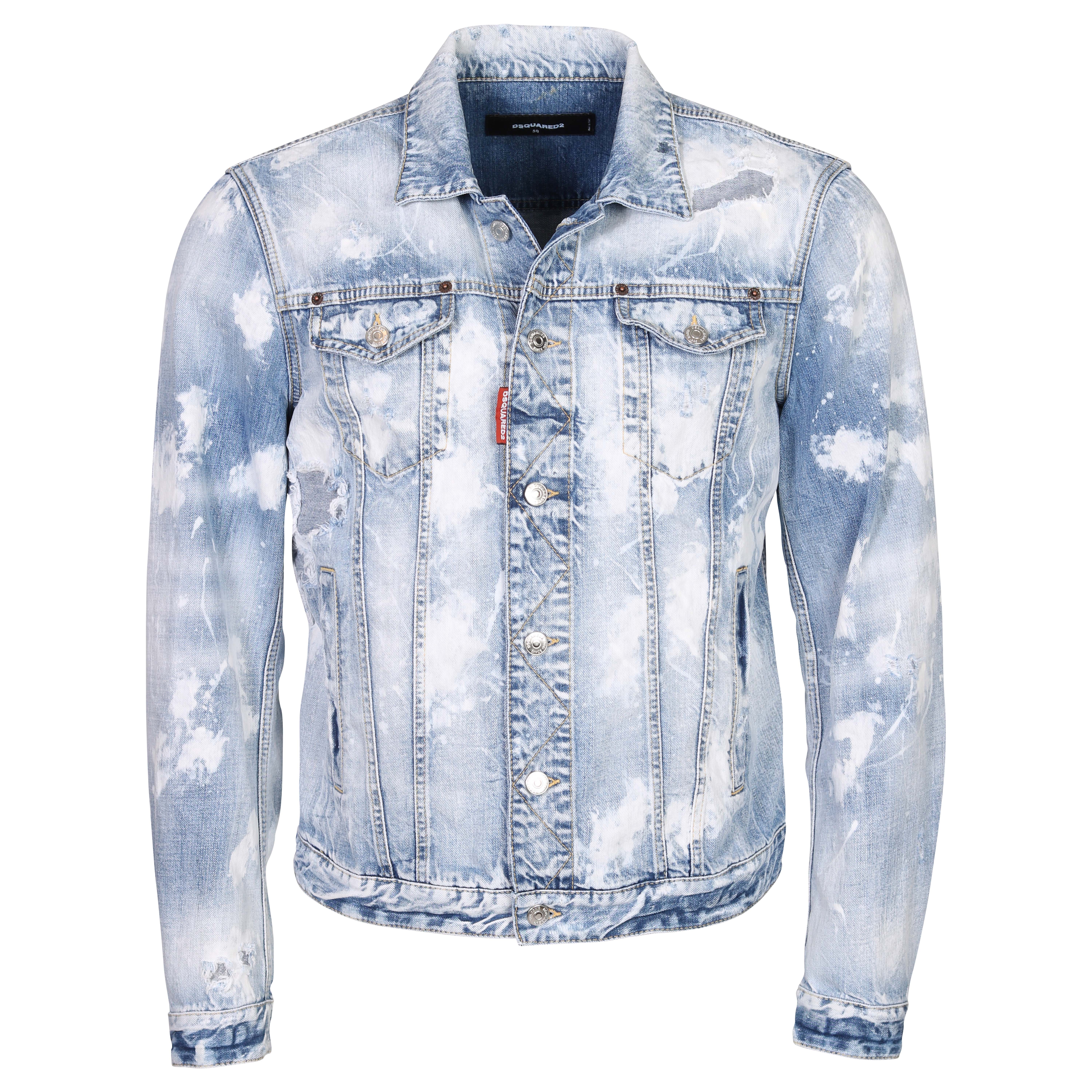 Dsquared Denim Jacket Light Blue Washed