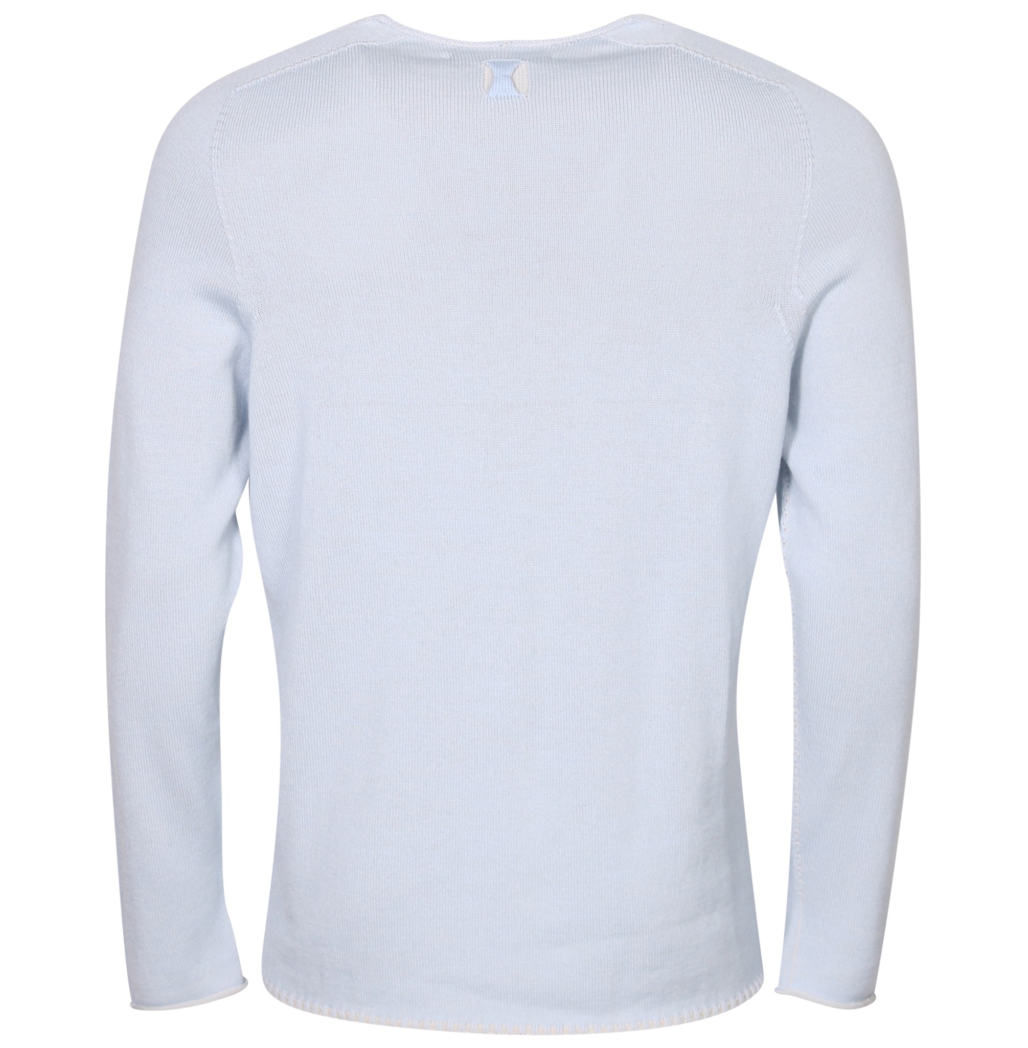 HANNES ROETHER Knit Pullover in Light Blue/Creme