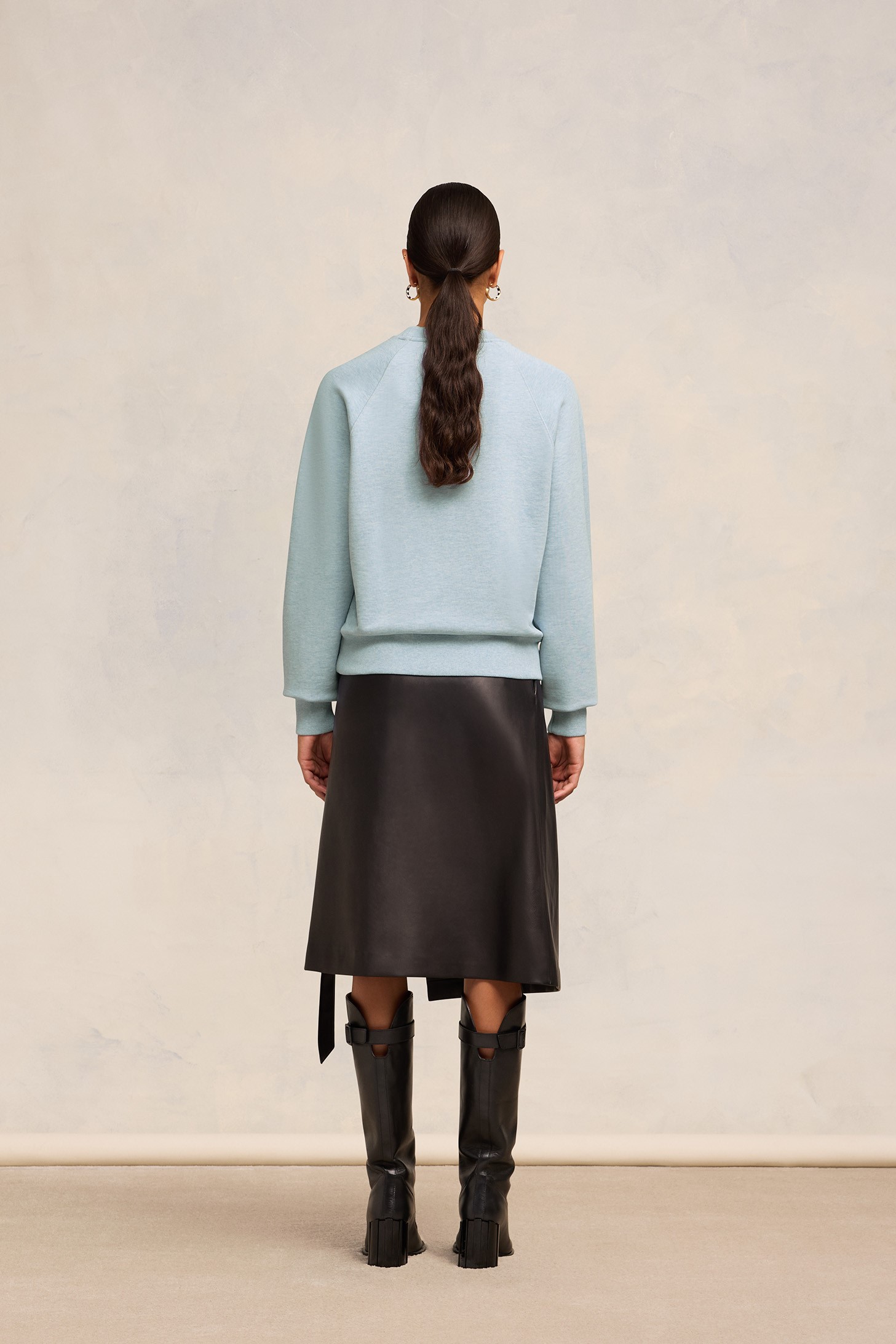 AMI PARIS de Coeur Sweatshirt in Heather Blue