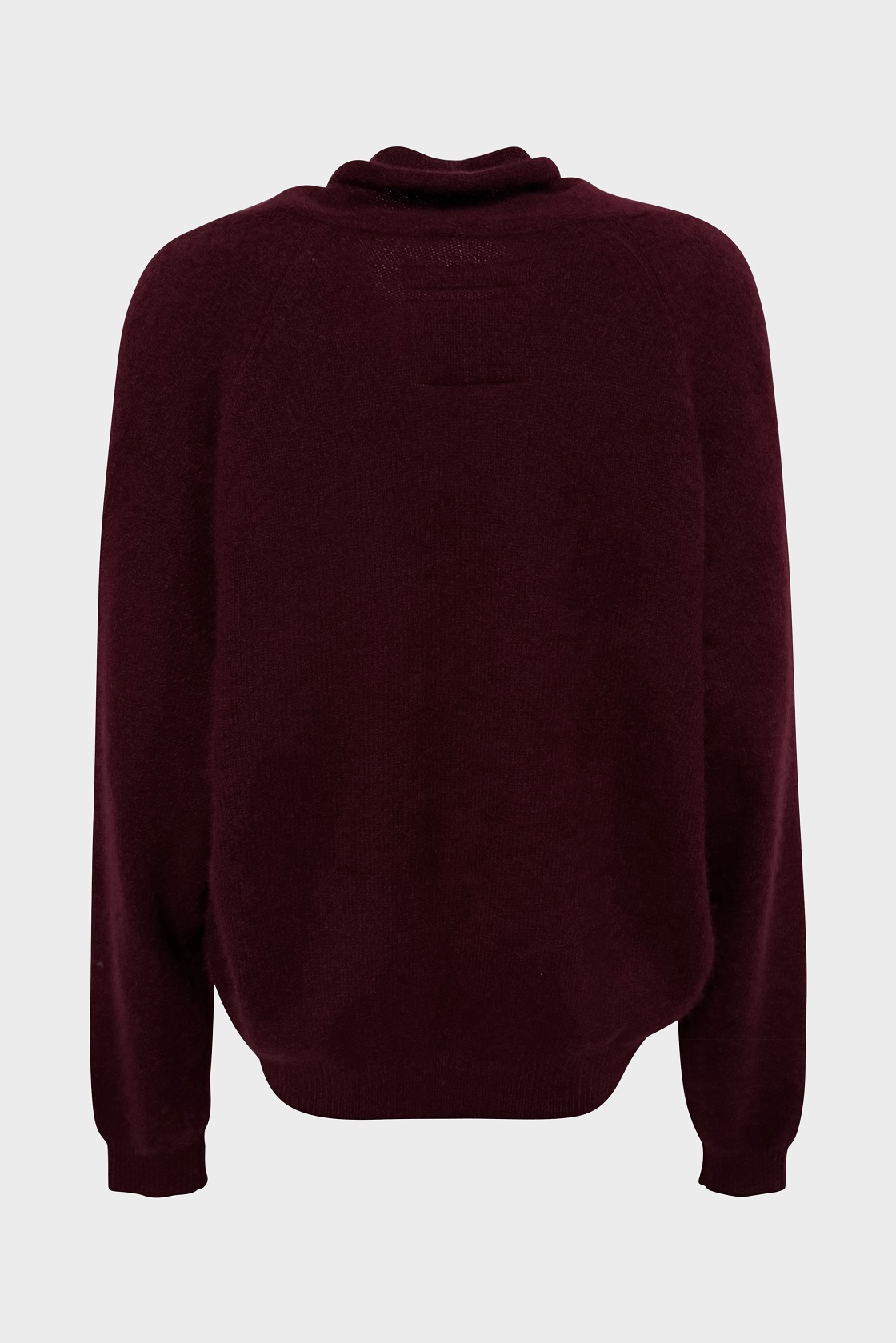 FRENCKENBERGER Fluffy Short Cashmere Cardigan in Burgundy