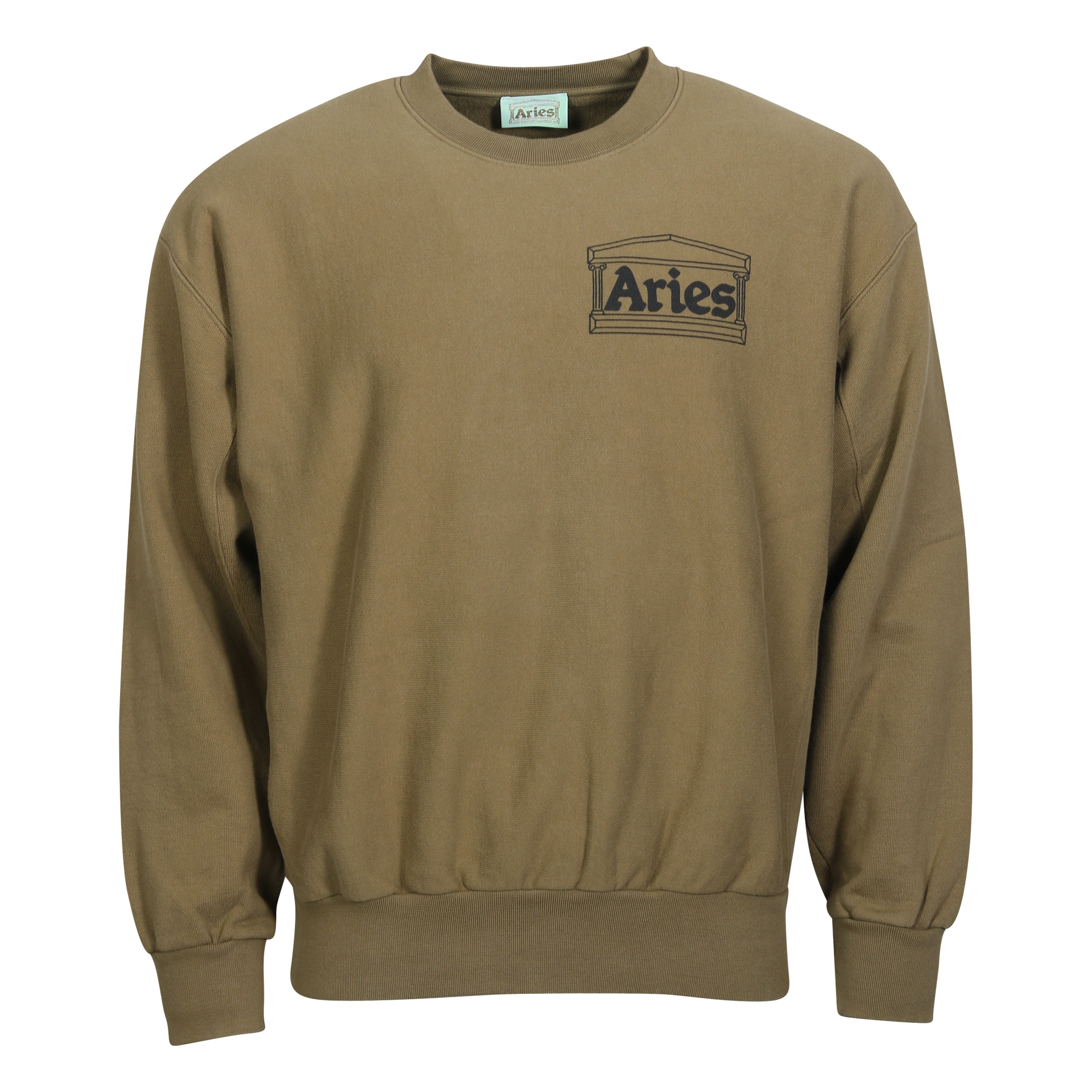 Unisex Aries Premium Temple Sweatshirt in Olive