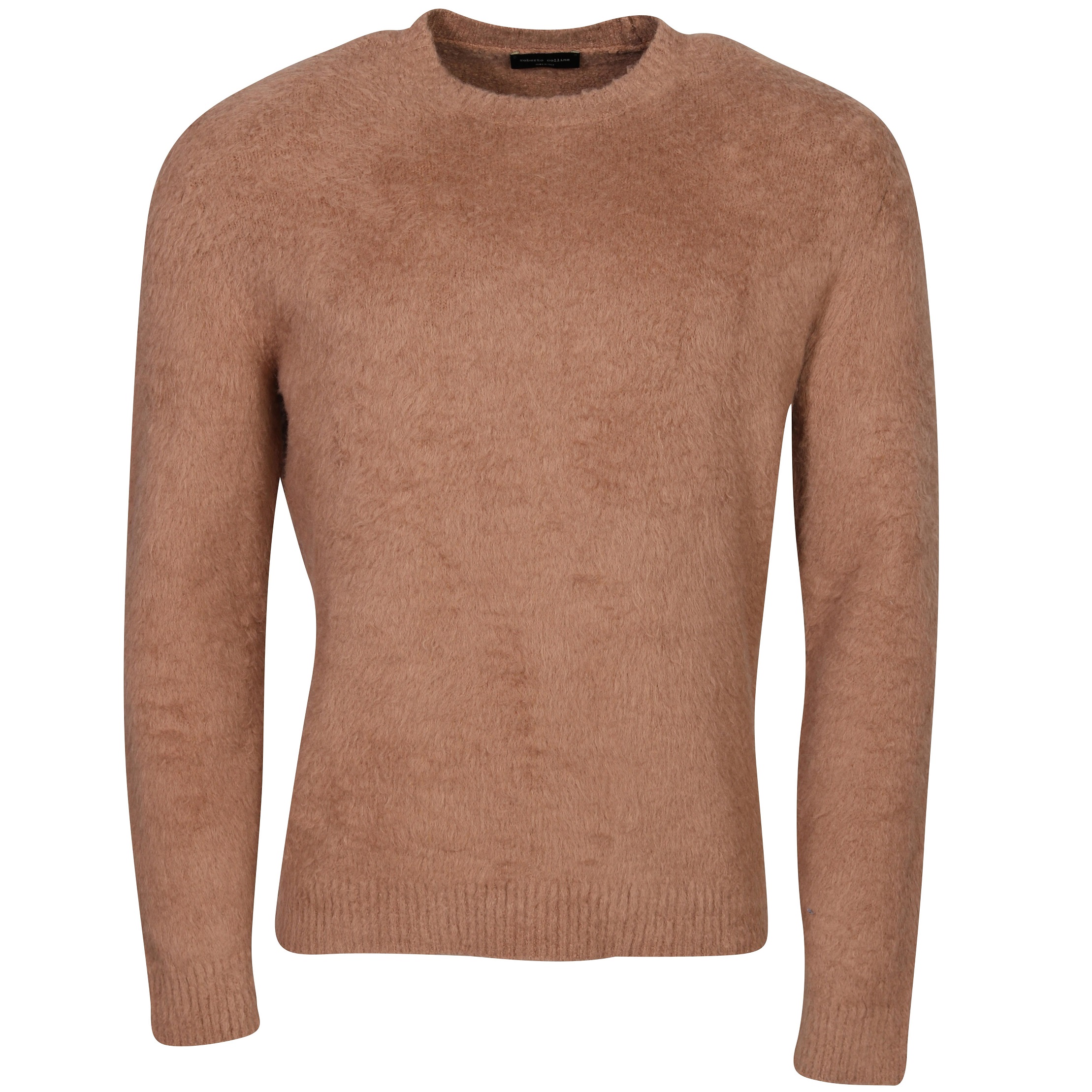 Roberto Collina Cotton Fluffy Knit Pullover in Camel 54