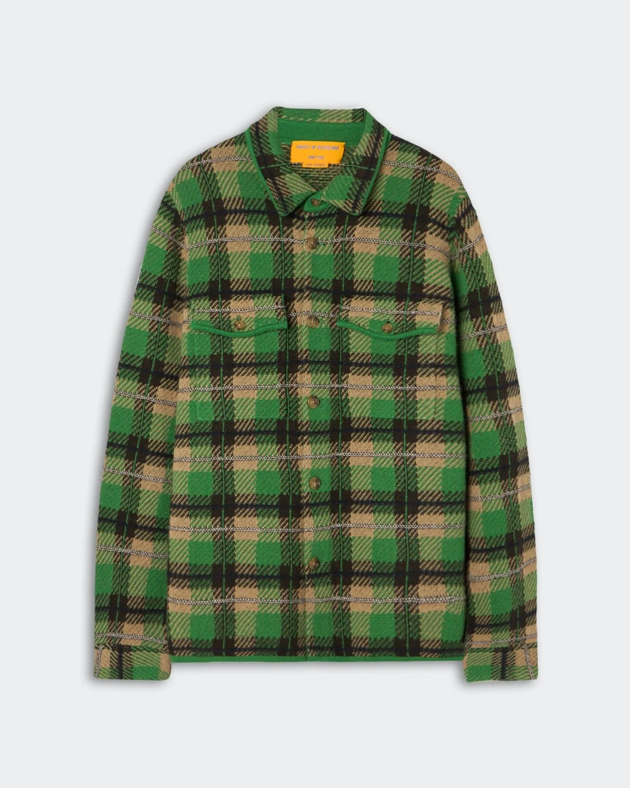 GUEST IN RESIDENCE Plaid Work Shirt Green Check