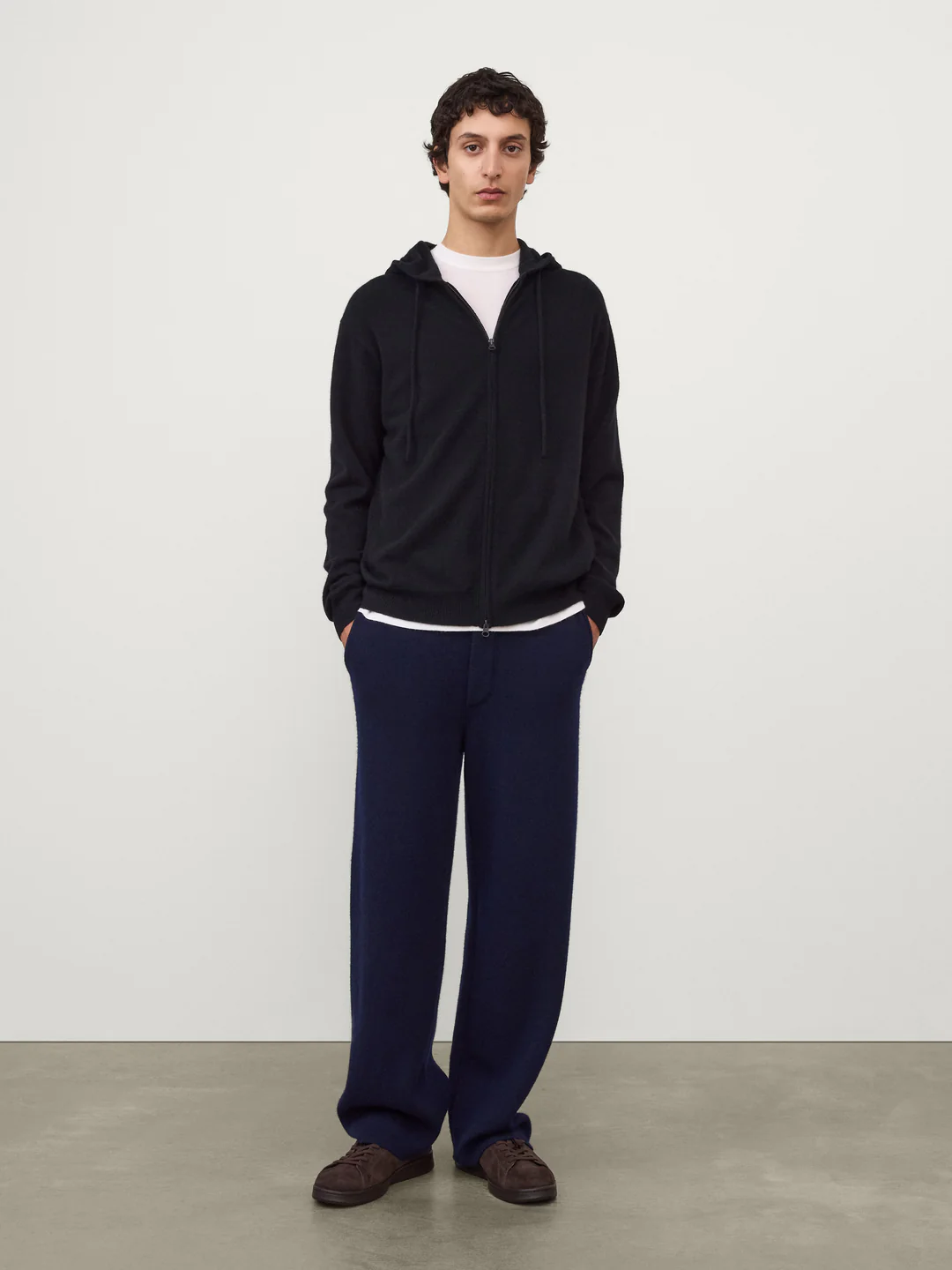 LISA YANG Emerson Cashmere Zip Hoodie in Black