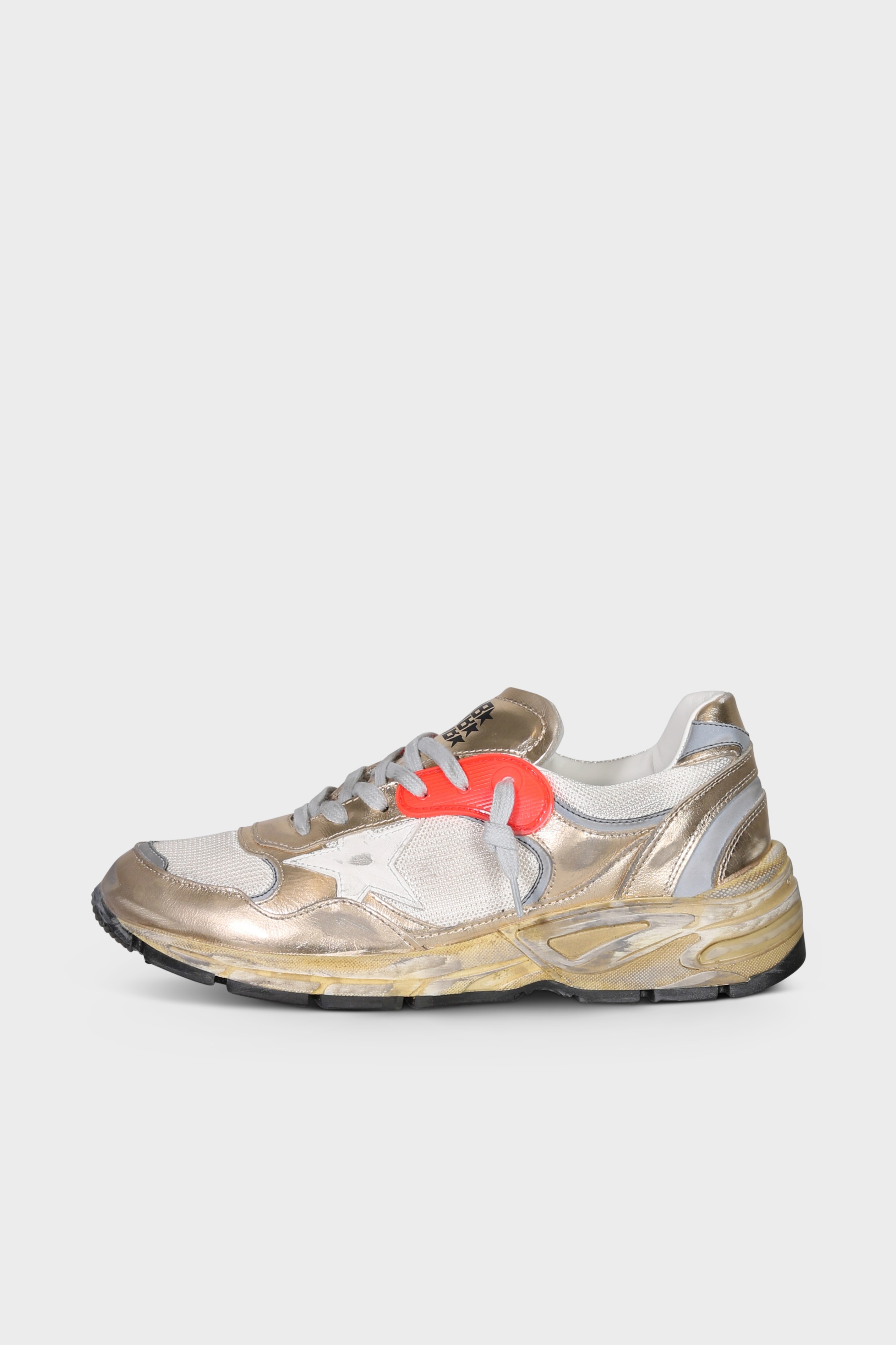 GOLDEN GOOSE Dad-Star in Gold/Cream/Optic White