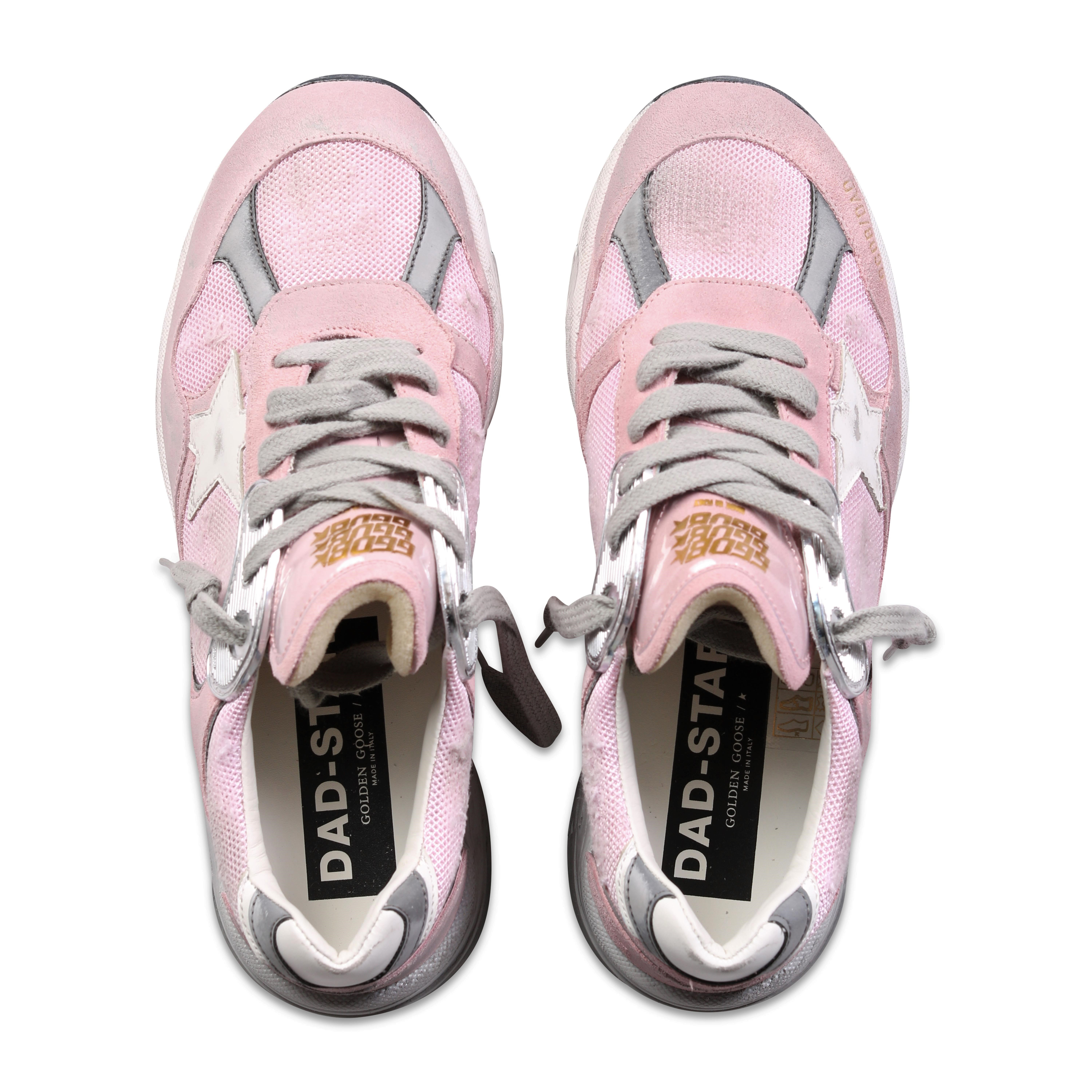 Golden Goose Sneaker Running Dad Star in Pink White