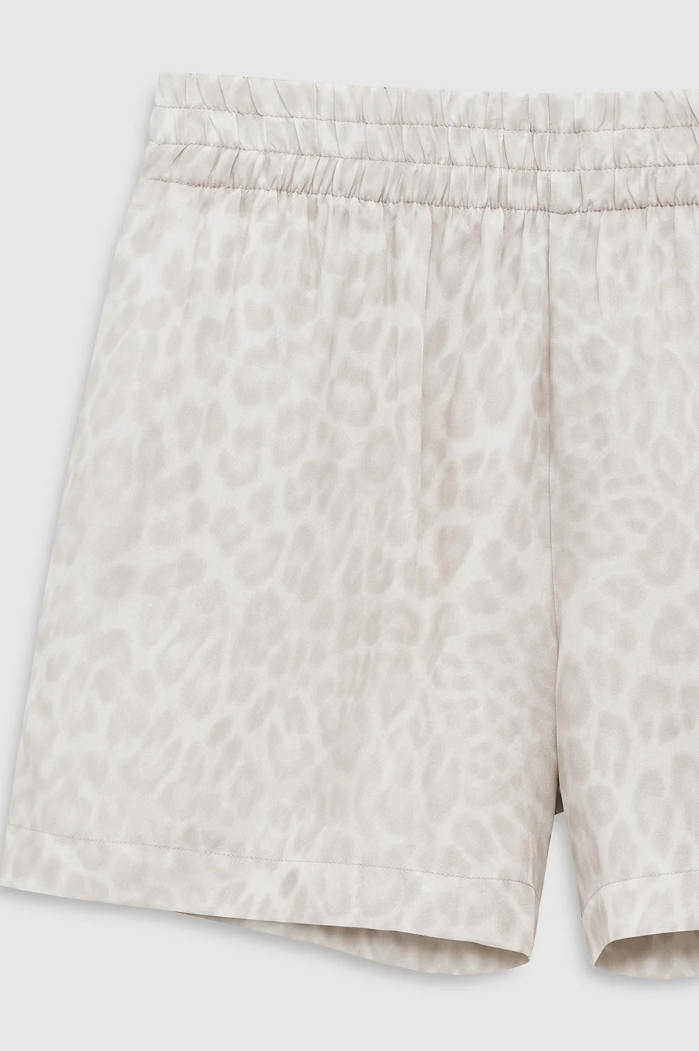 ANINE BING Kam Shorts Washed White Leopard