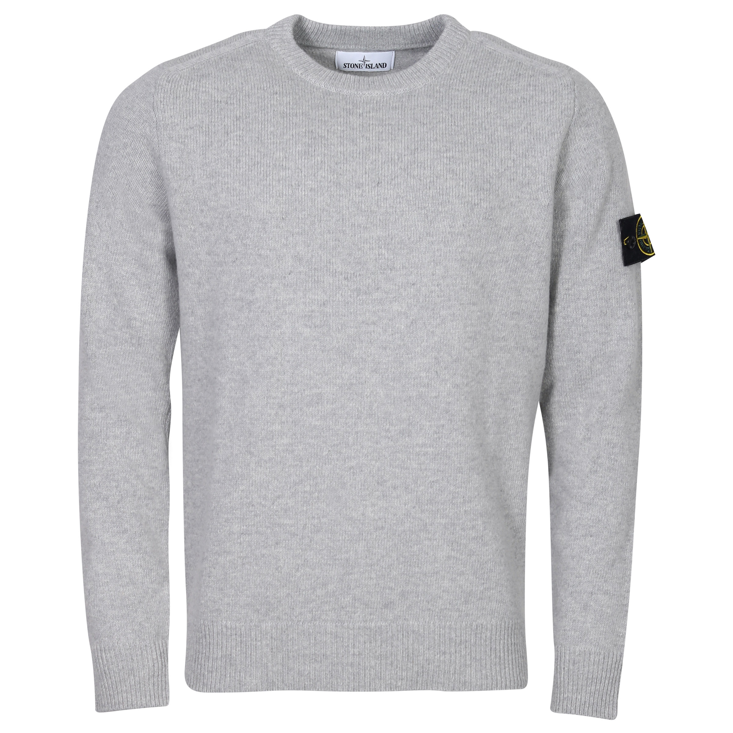 Stone Island Crew Neck Knit Sweater Heathergrey