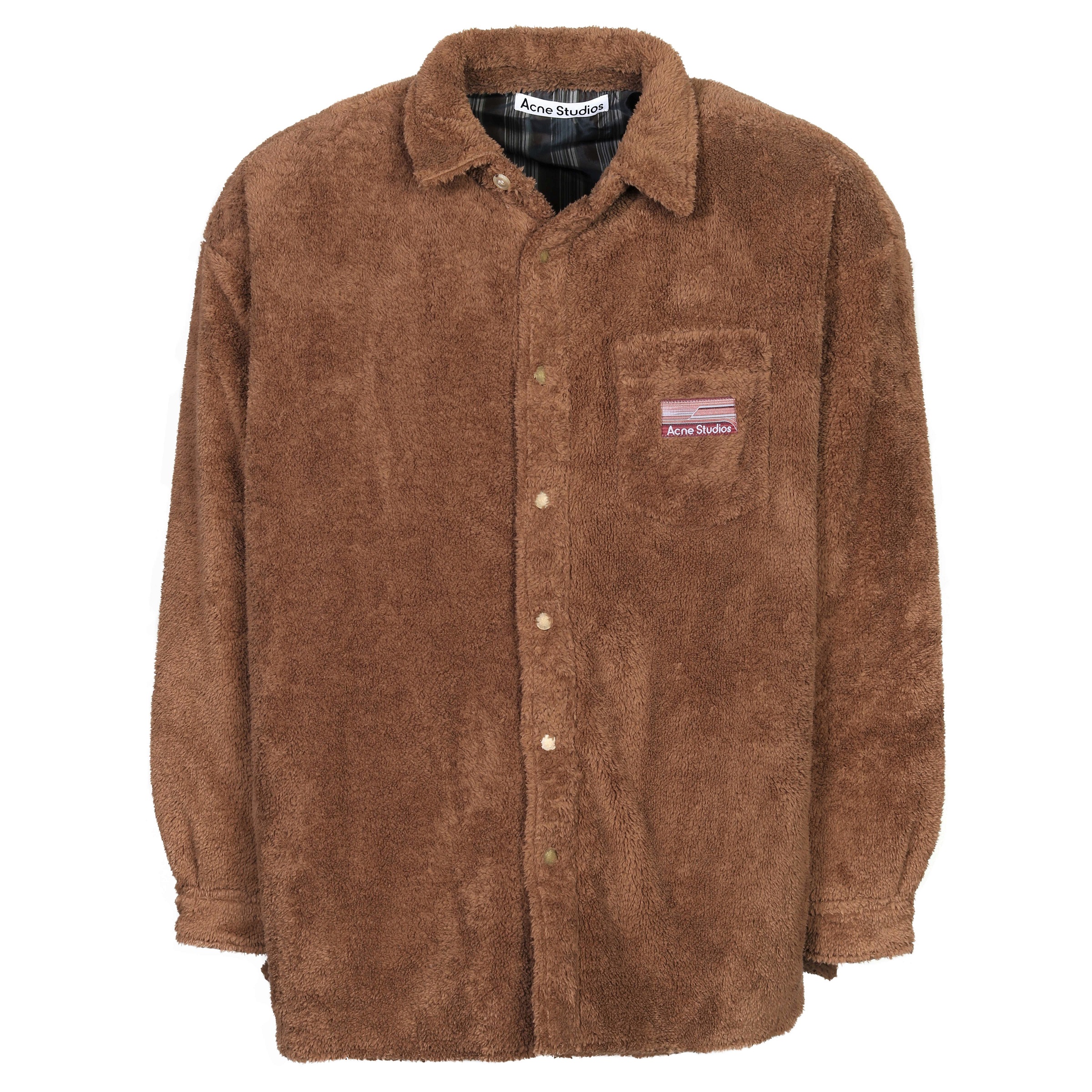 Acne Studios Teddy Overshirt Jacket in Hazel Beige