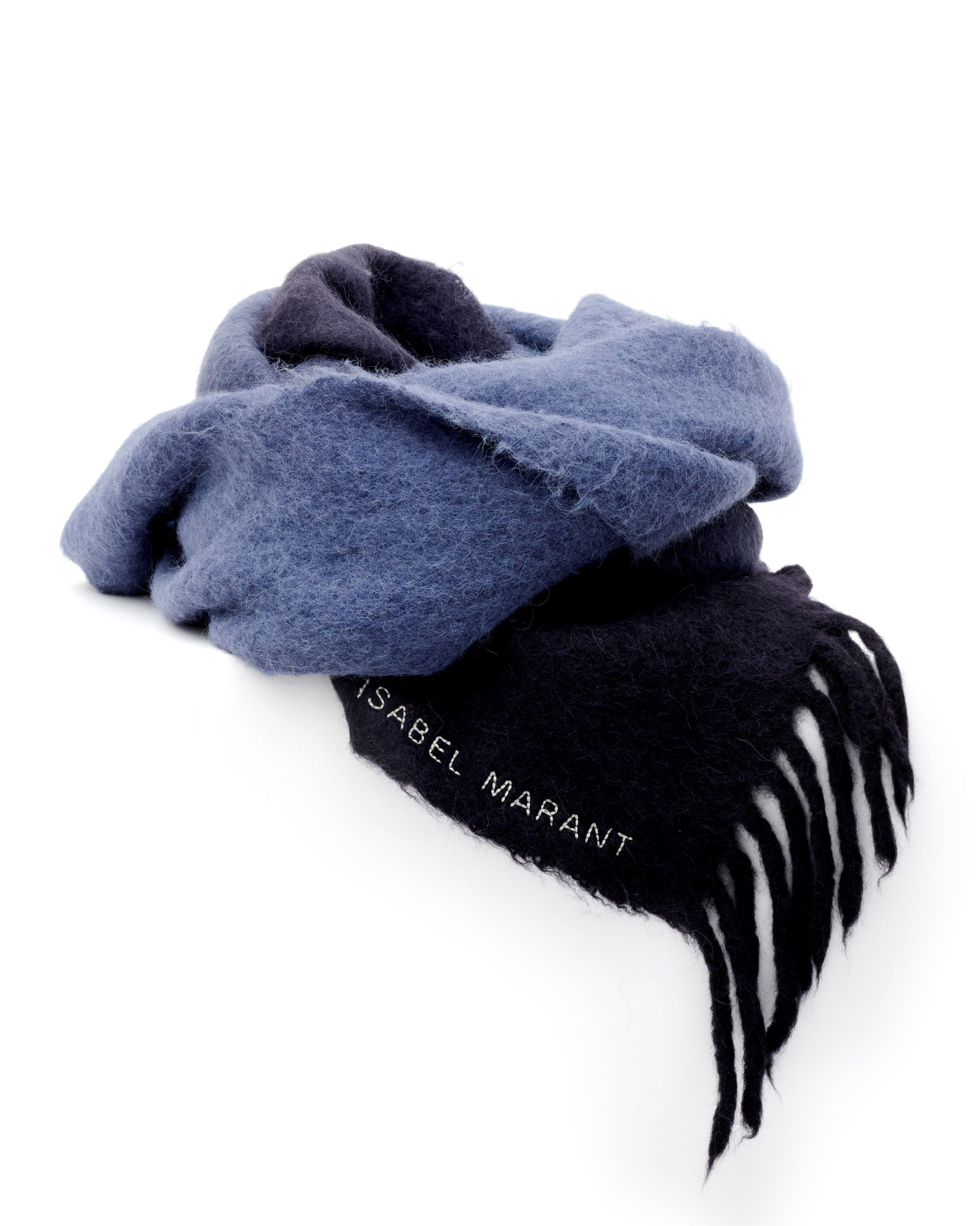 Unisex Isabel Marant Firna Scarf in Black/Faded Night