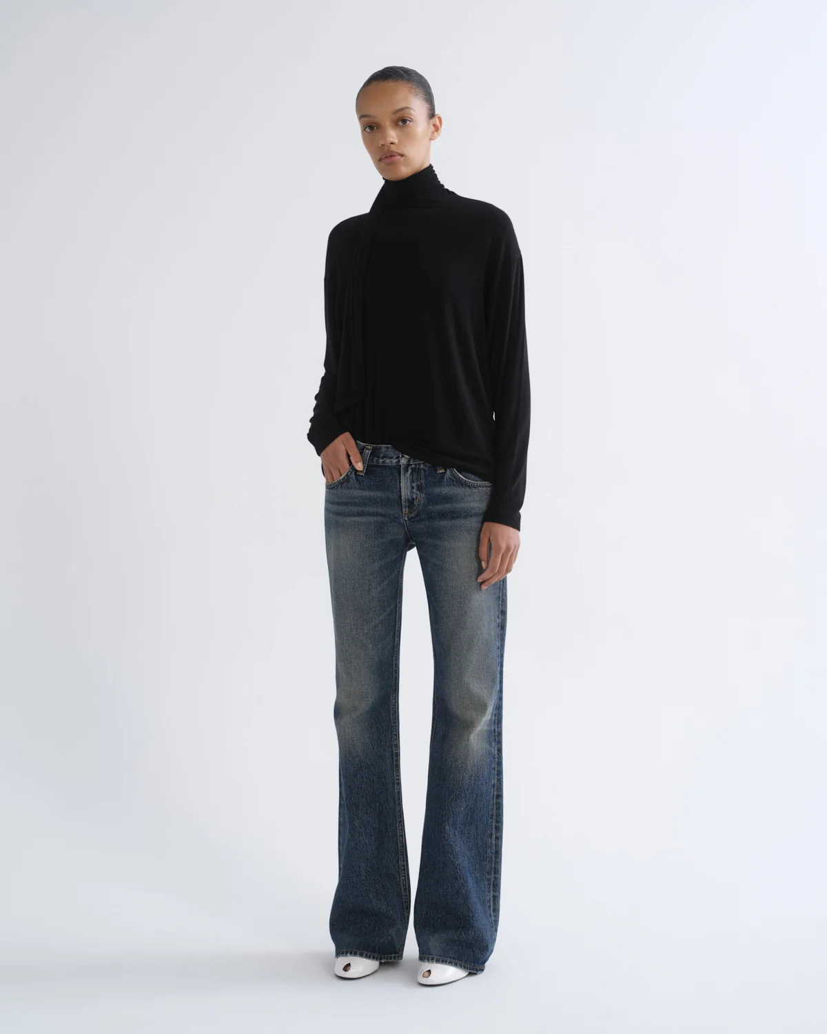 AGOLDE Low Rise Boot Jeans in Combination Wash