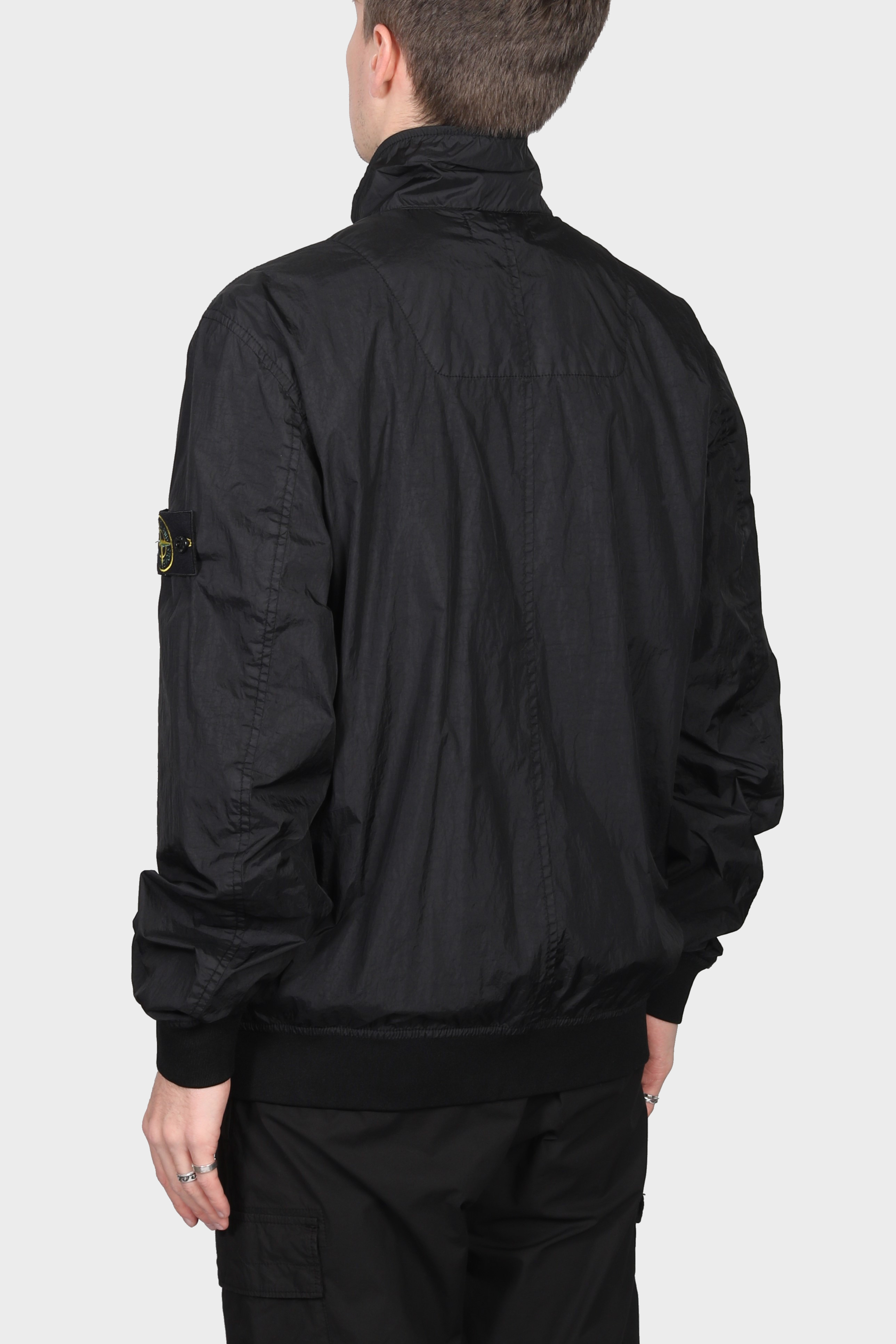 STONE ISLAND Garment Dyed Crinkle Reps Jacket in Black 3XL
