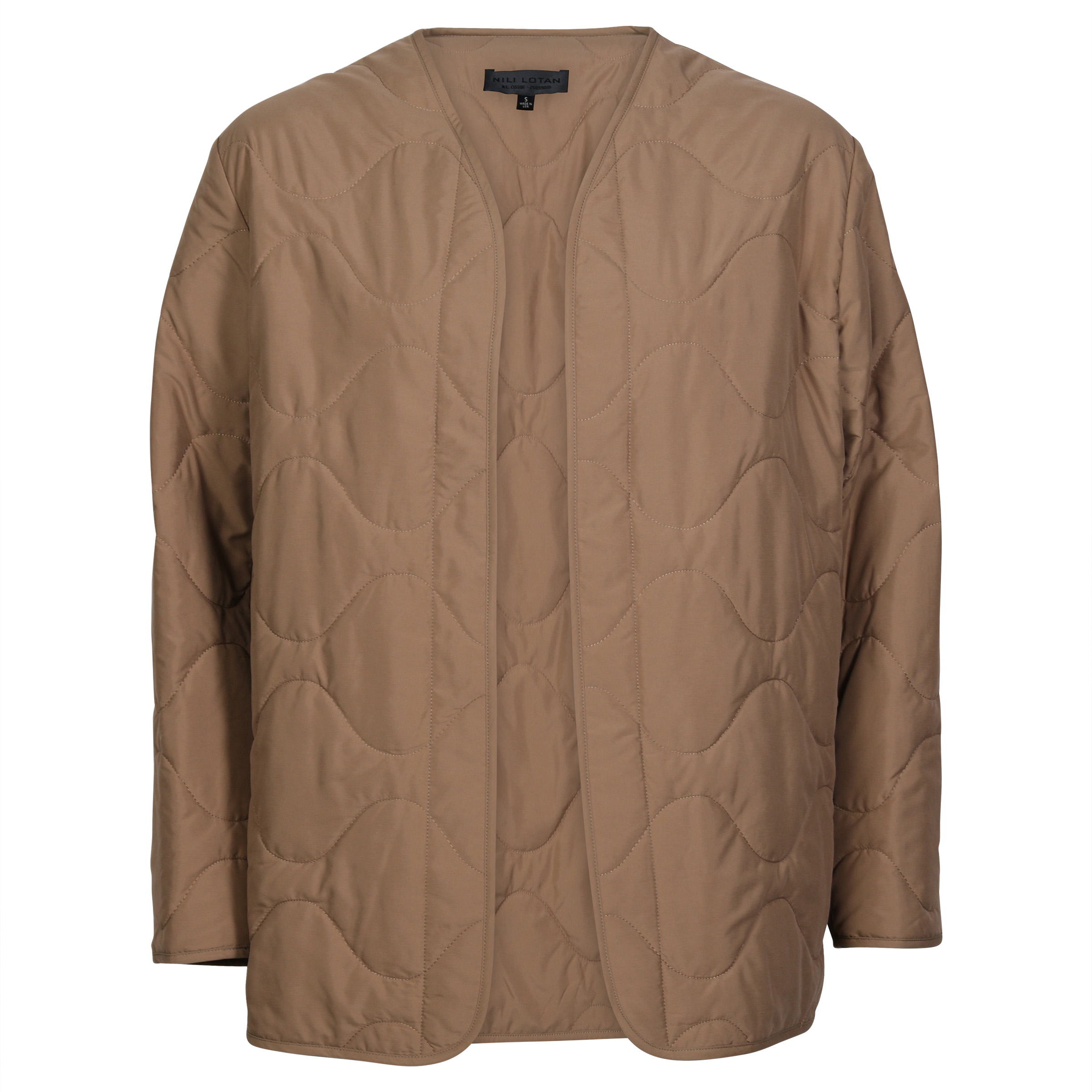 Nili Lotan Carrin Puffer Coat in Camo/Olive