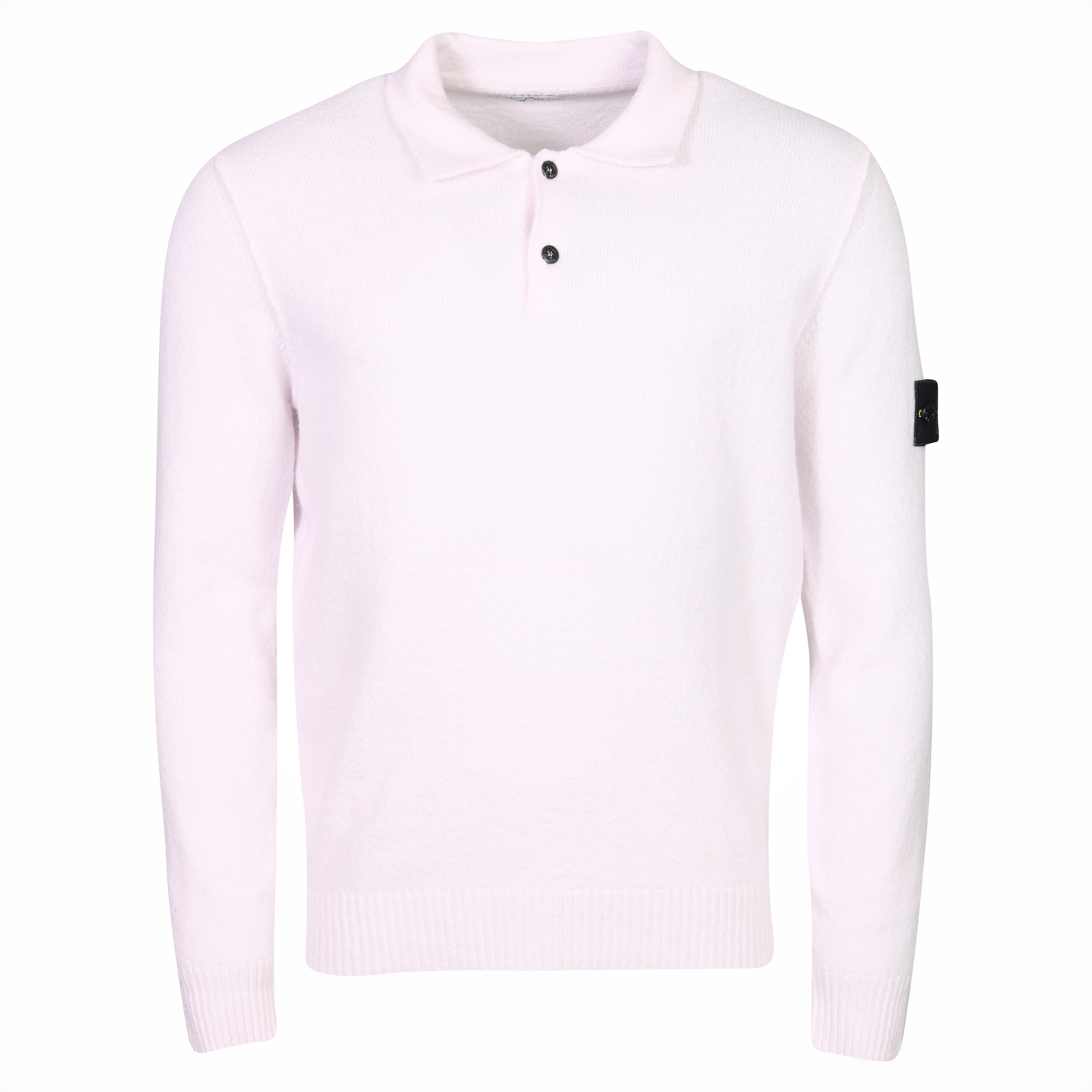 Stone Island Polo Knit Sweater in Light Pink 2XL