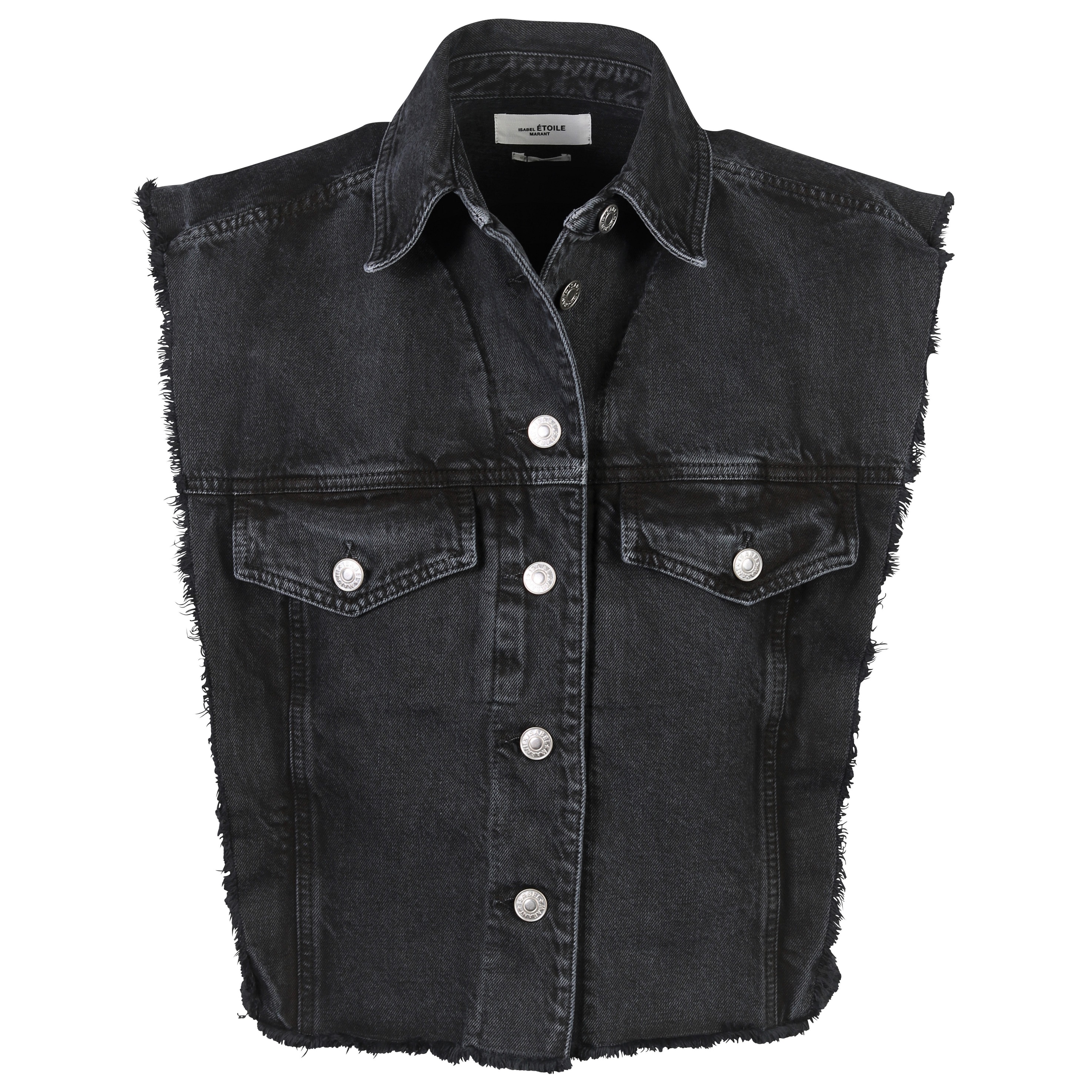 Isabel Marant Étoile Denim Vest Tyra in Faded Black