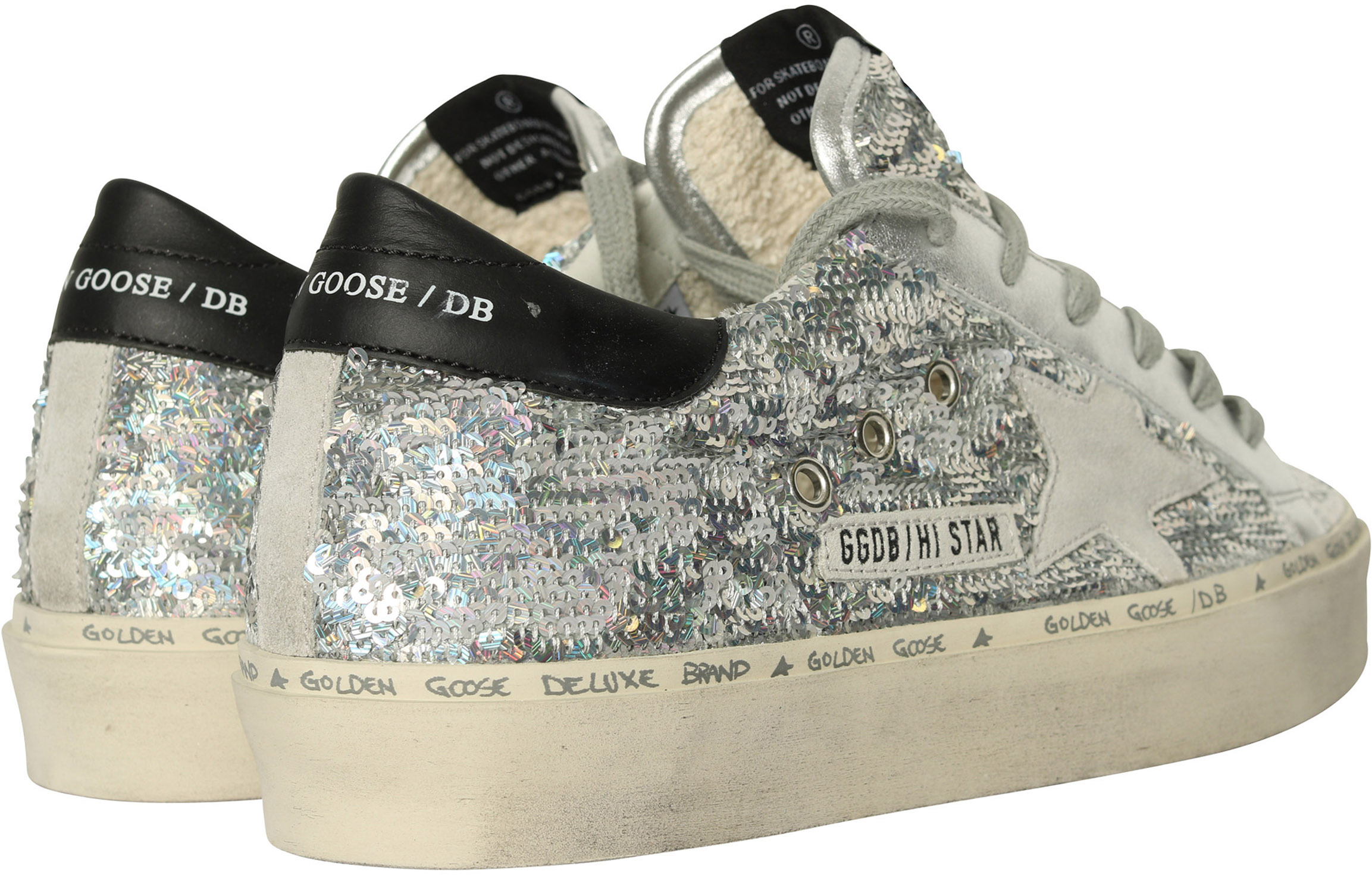 Golden Goose Hi Star Silver Pailettes